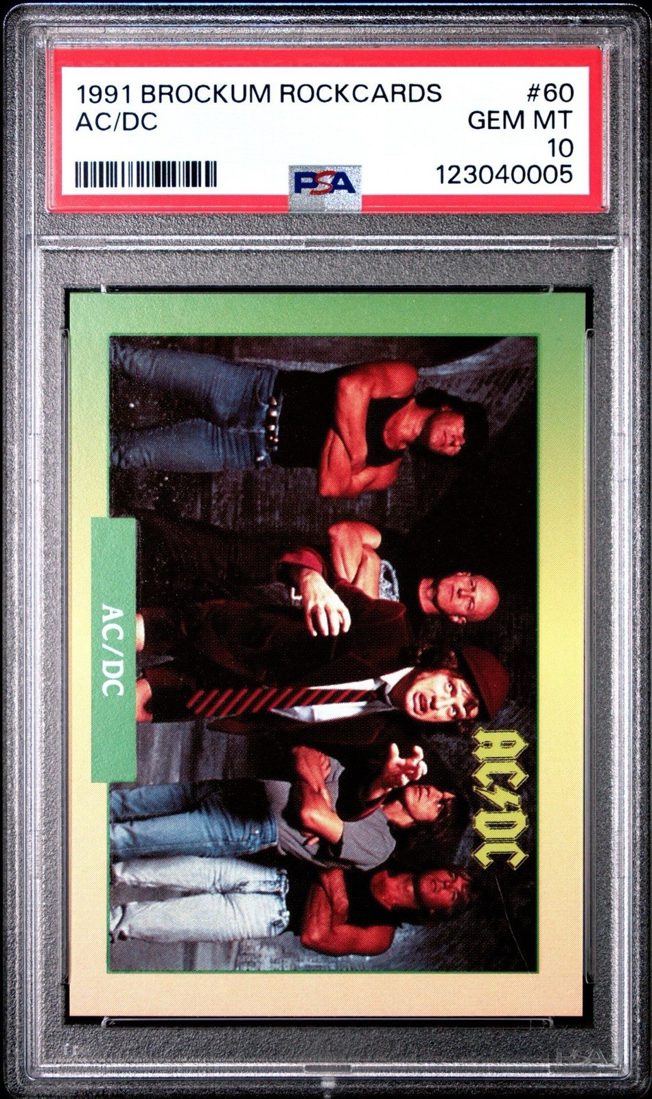 Brockum 1991 Rockcards AC/DC #60 PSA 10 Gem Mint Trading Card Cert 123040005