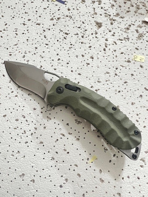 SOG Kiku XR LTE Folding Knife 3” Green CTS-XHP Plain Blade A/O Knife —