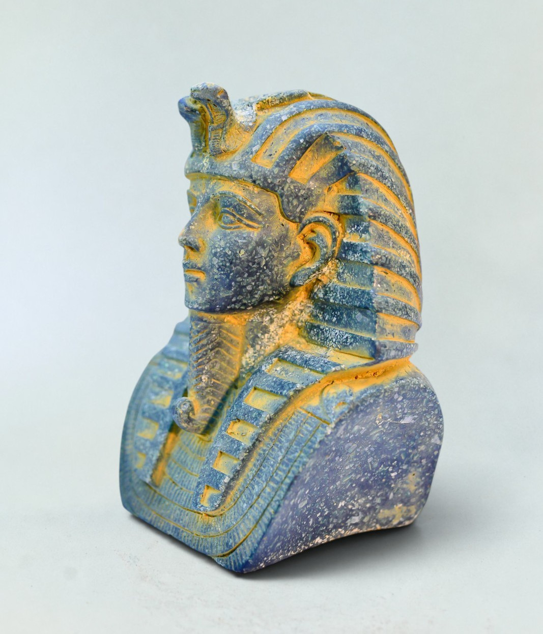 Egyptian Green Granite King Tutankhamun Statue Made in Egypt