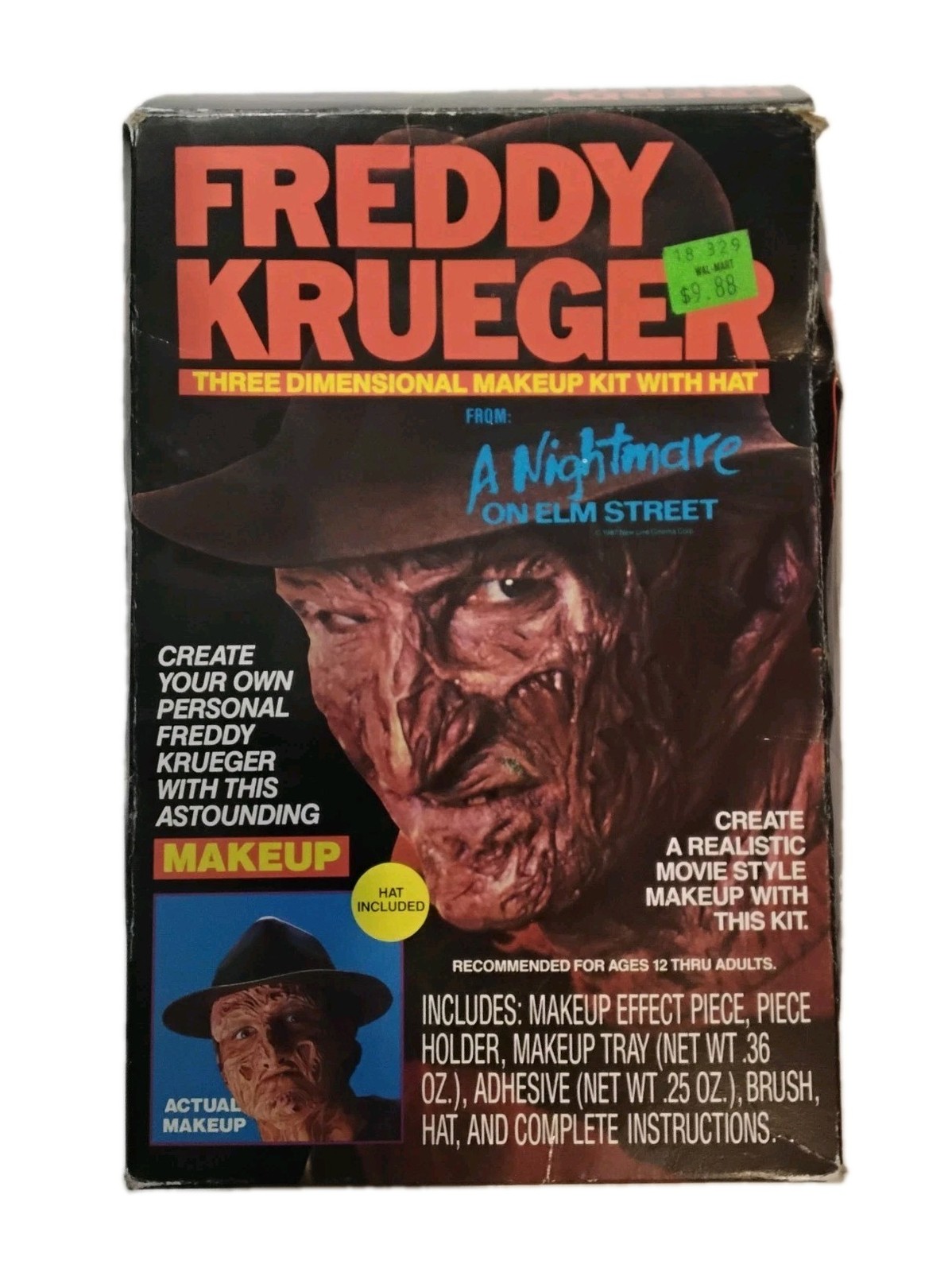 Vintage 1988 Freddy Krueger Makeup Kit With Hat - Collegeville NO HAT Vintage 1988 Freddy Krueger Makeup Kit With Hat - Collegeville NO HAT