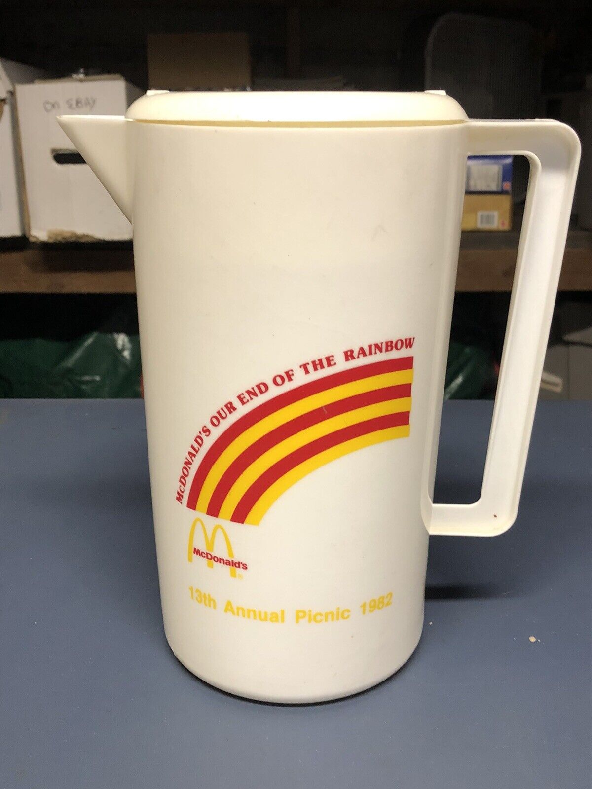 McDonalds 1982 13th Annual Family Picnic Drink Pitcher End Of The Rainbow RARE