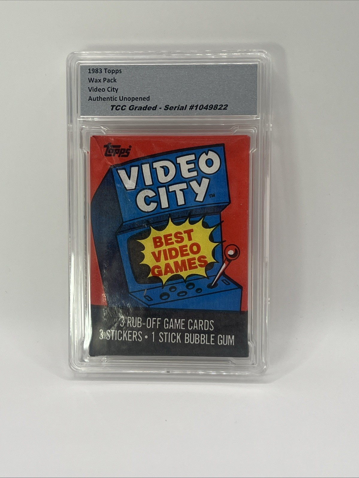 1983 Topps Video City Wax Pack Authentic Unopened Encapsulated