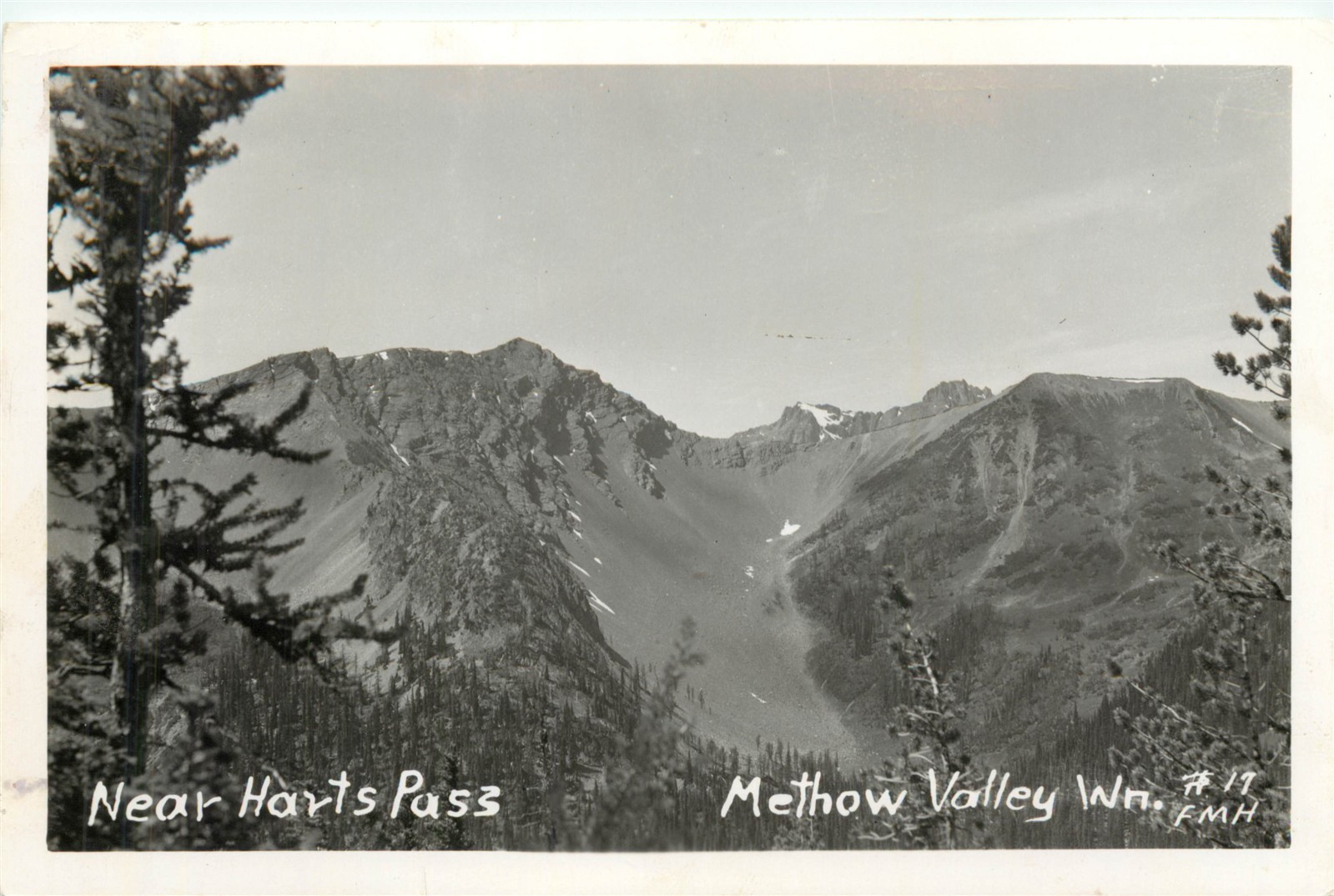 WA Washington Methow Valley Near Harts Pass RPPC 1958 Real Photo Postcard