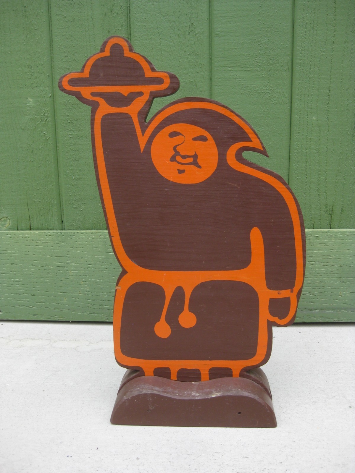 Vtg 60s Refectory Steakhouse Restaurant Advertising Display Sign Statue Portland