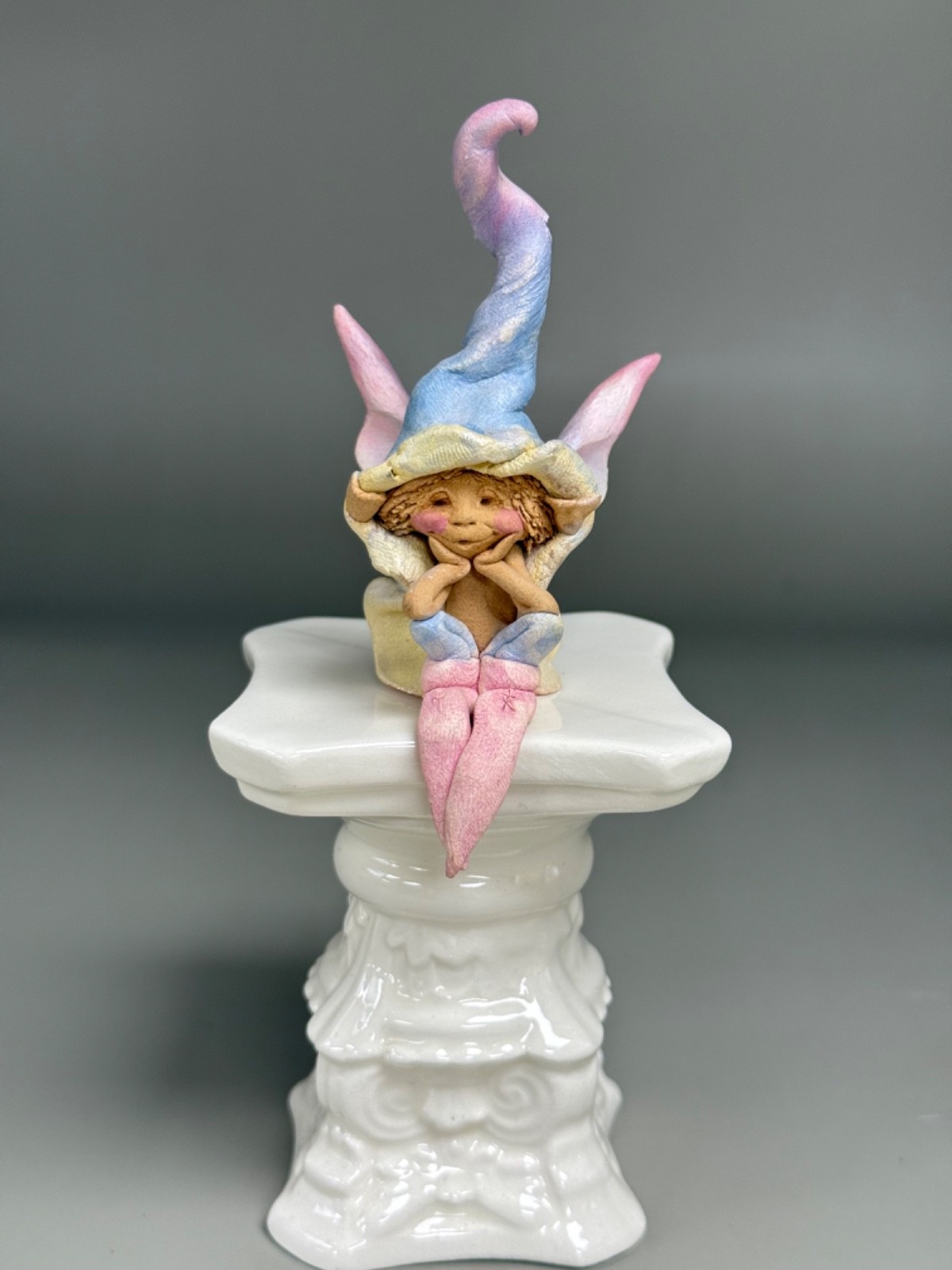 Vintage Stephen Wise Hand Made & signed Pixie, Fairy, Elf, Sprite Figurine 4