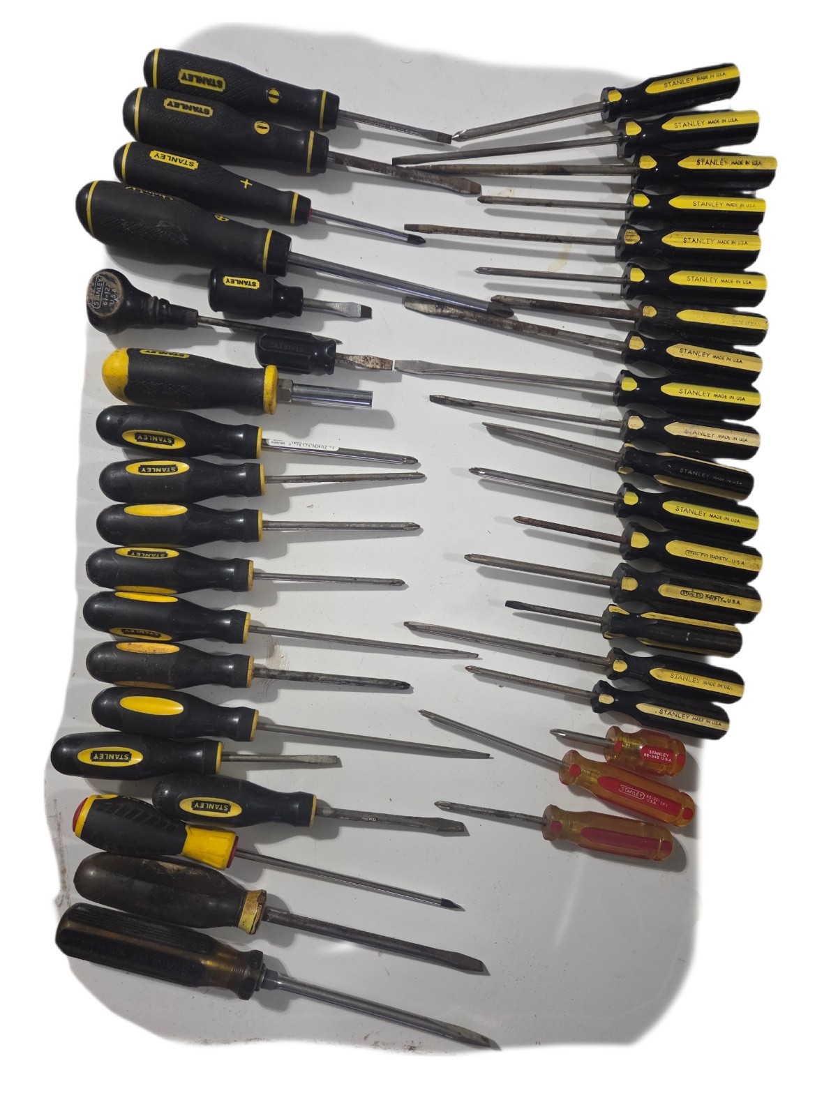 Vtg 40 Pc Usa Stanley Screwdriver Lot