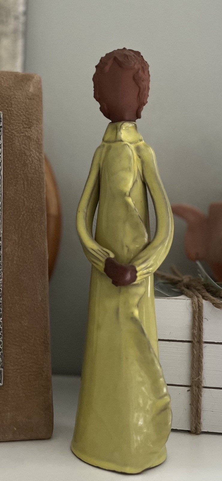 Vintage 10”Ceramic Lady Figurine - Mid Century  Art Pottery