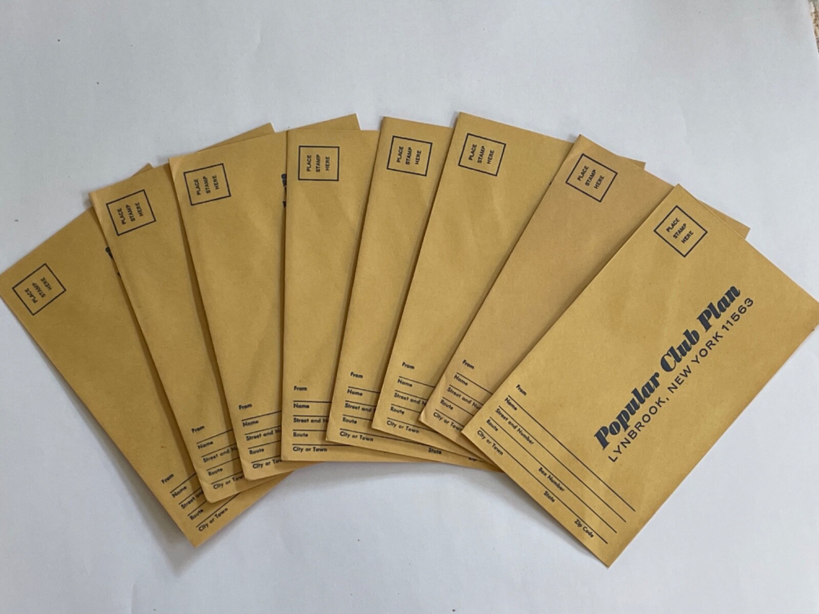 Vintage Popular Club Plan Catalog Order Envelopes Lynbrook New York NY Ephemera