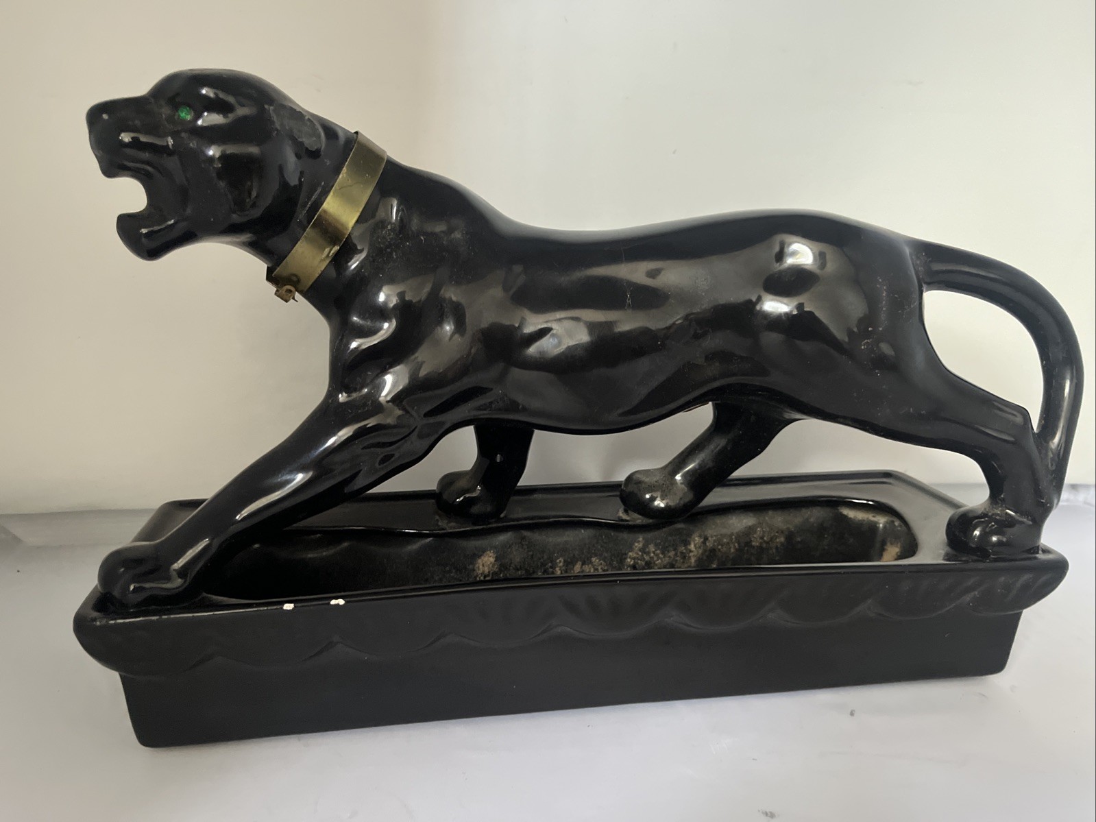 Vintage Lane & Co, LA Calif Black Panther Planter Art Deco MCM 1953