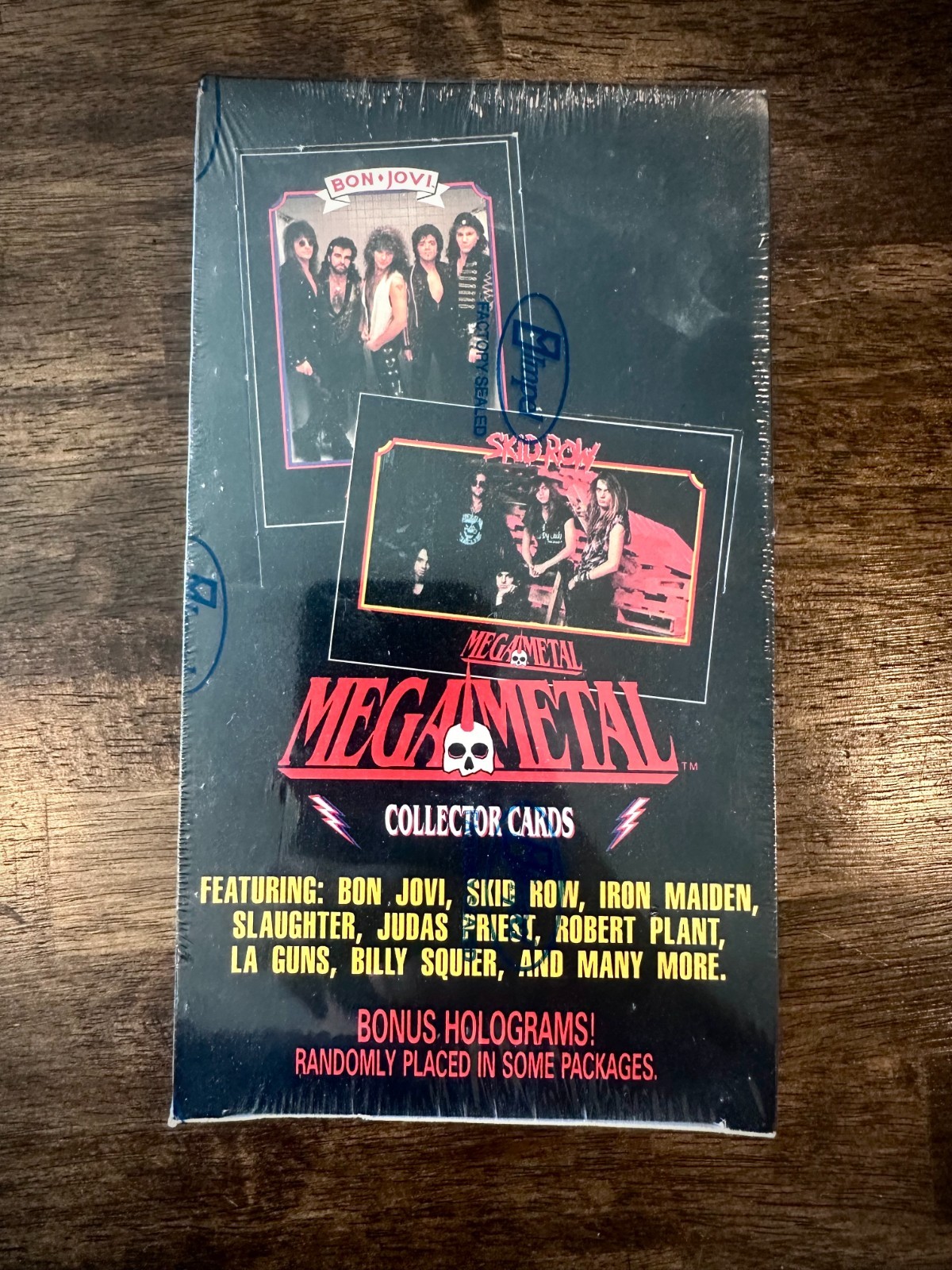 MegaMetal IMPEL 1991 Bon Jovi Iron Maiden Skid Row Cards Factory Sealed Wax Box 