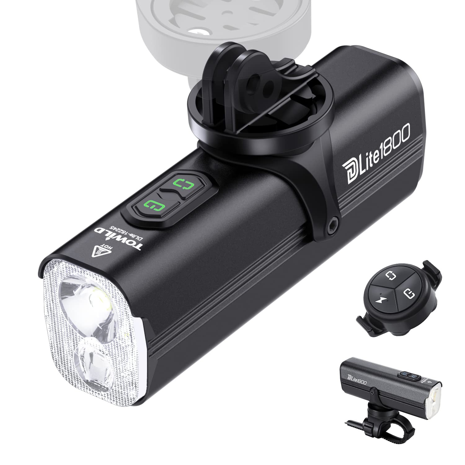 Towild Dlite1800 Bicycle Light - 1800 Lumens, Highest Output, Remote Control, F_