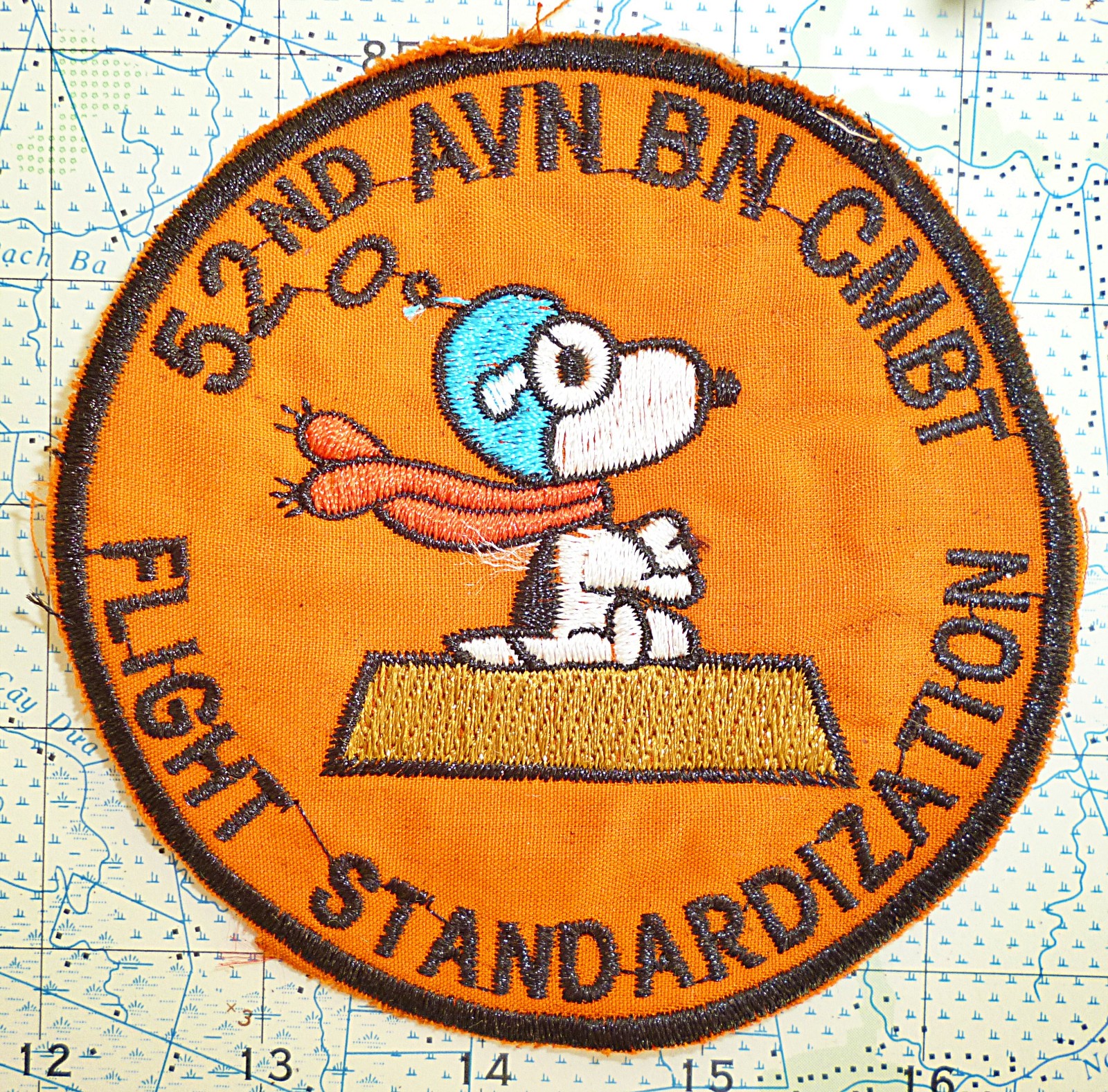 Snoopy Patch - FLYING DRAGONS - 52nd Combat Aviation - PLEIKU BASE - Vietnam War