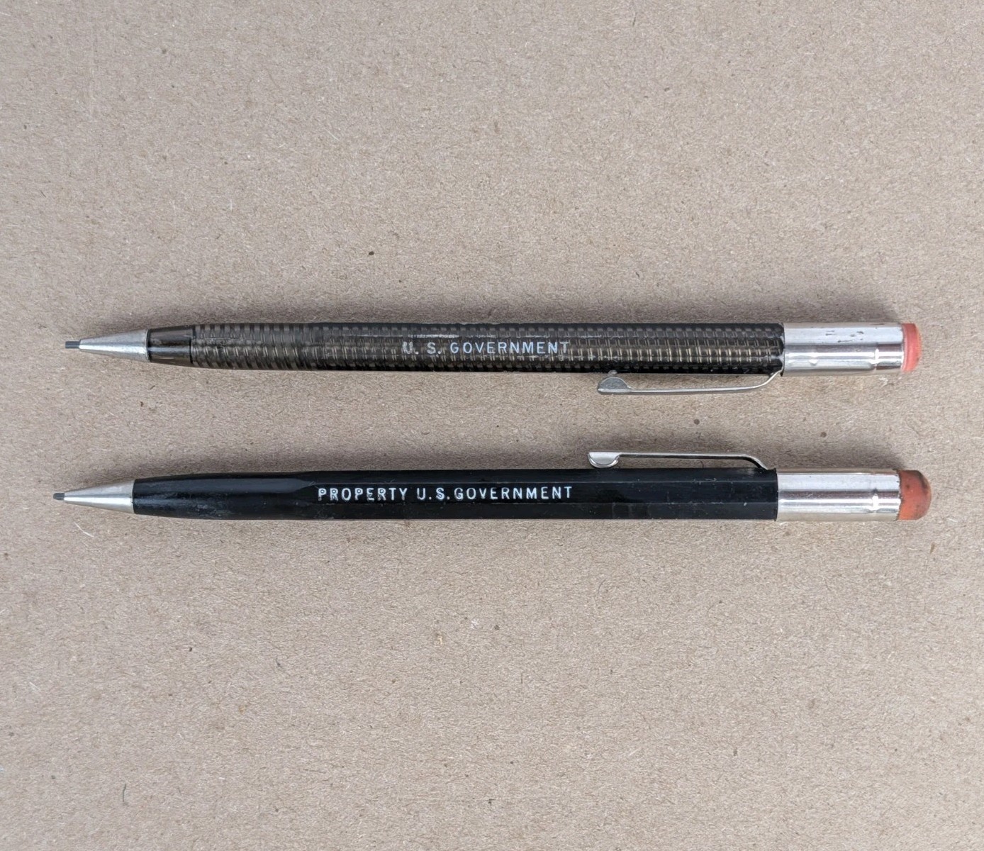 Vintage Scripto & Skilcraft US Government Mechanical Pencils Pair USA