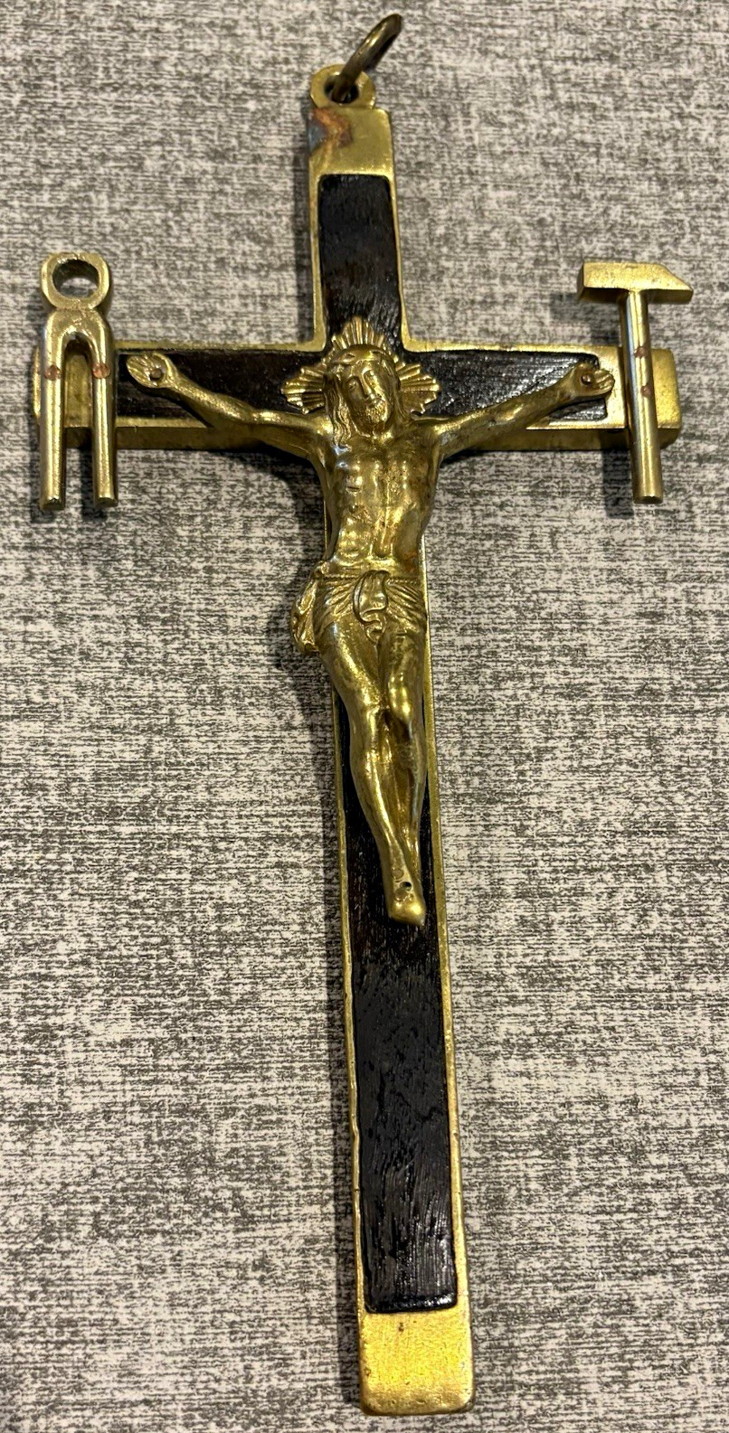 Rare Antique La Salette Missionaries Roman Catholic Pectoral Crucifix 