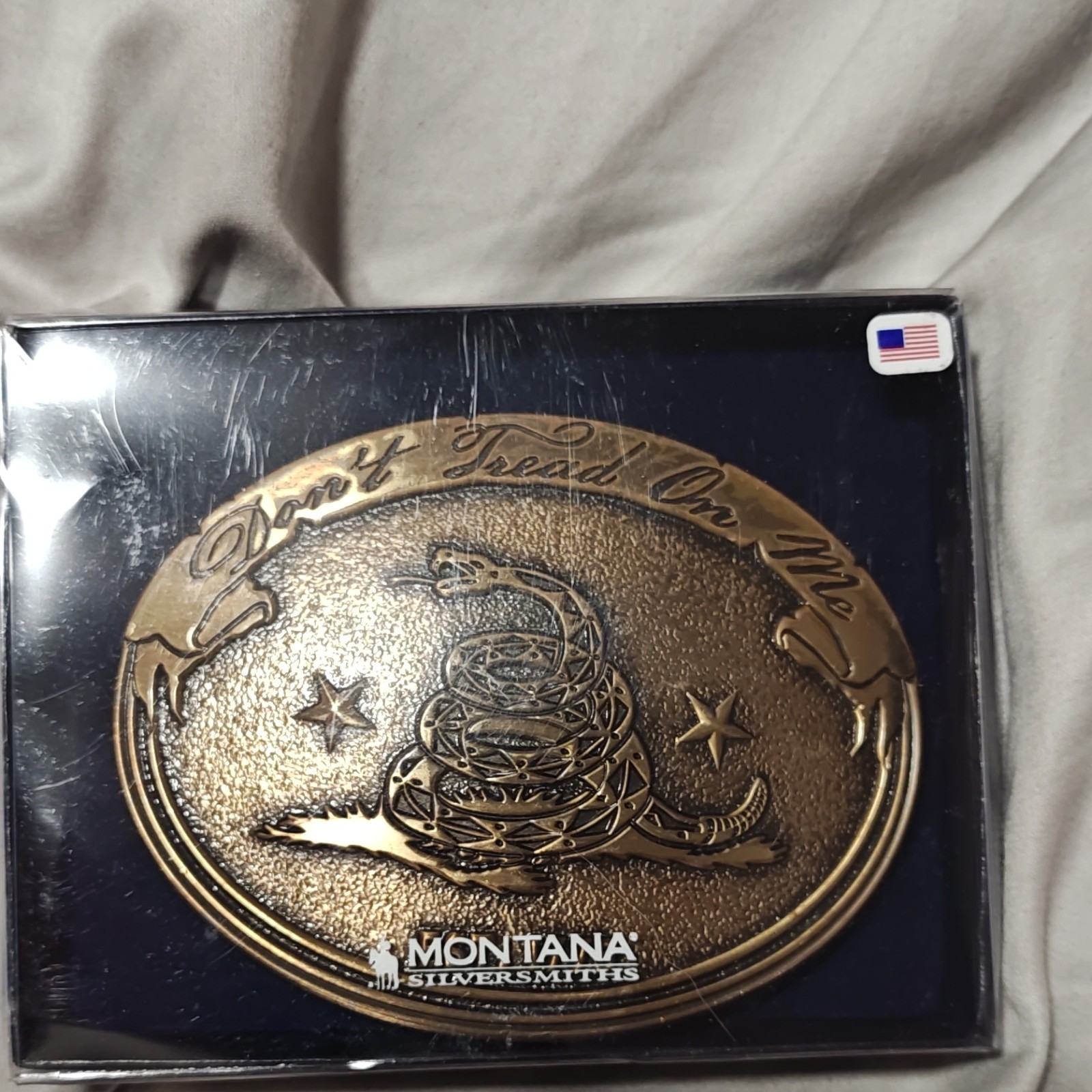 Montana Silversmiths Don't Tread On Me Gadsden Snake Belt Buckle Western