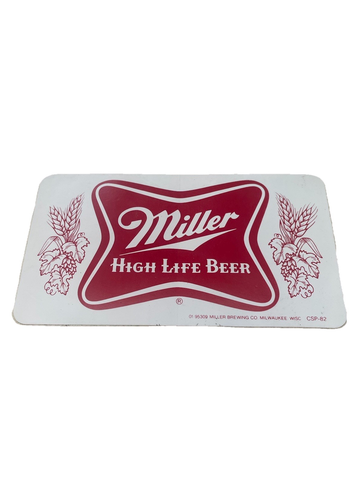 Vintage 1970’s or 1980’s Miller High Life Beer Advertisement Sticker 5.5 By 3 In