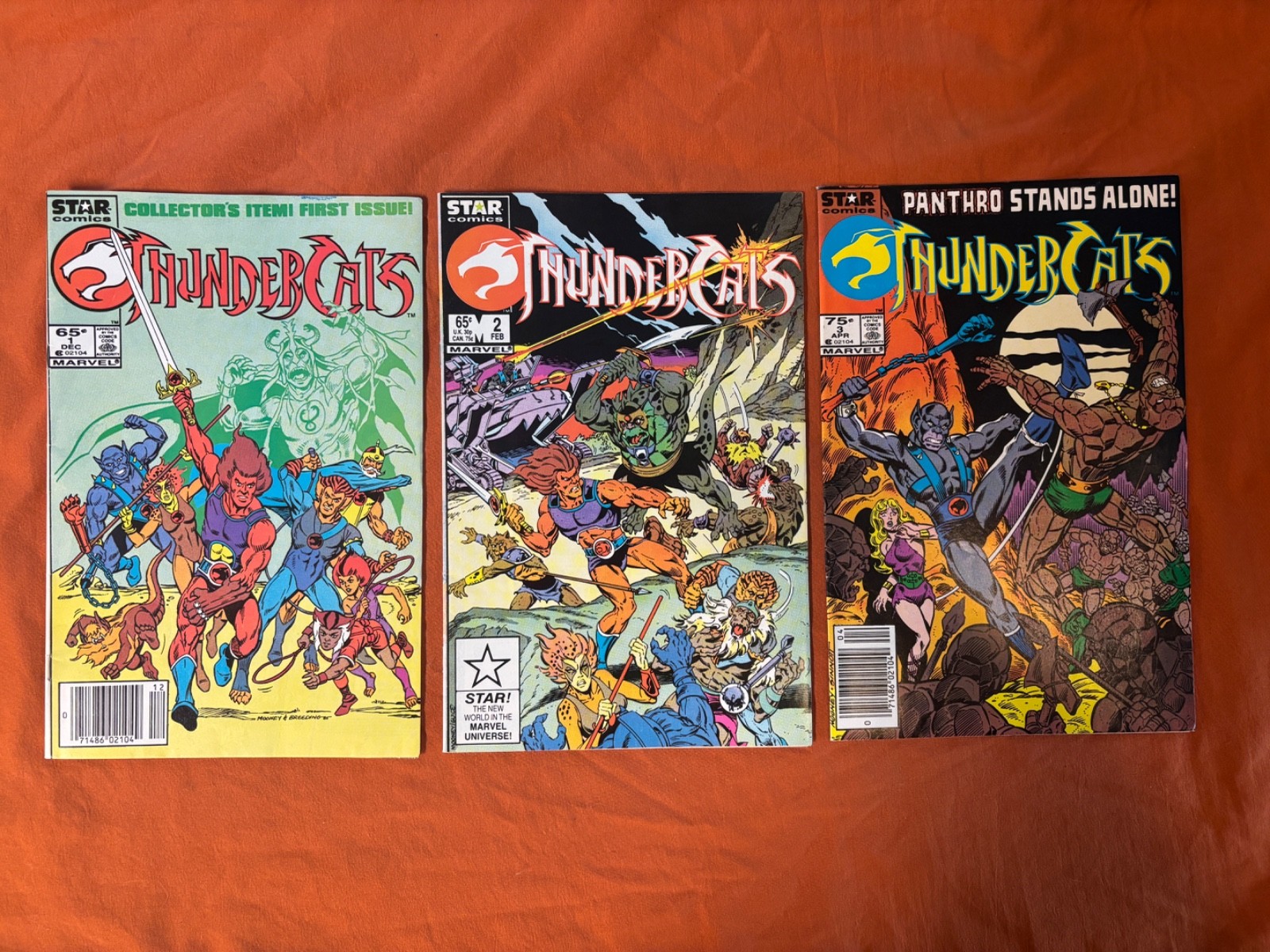 Thundercats #1, 2, 3 Vintage Marvel Star Comics 1985 1986