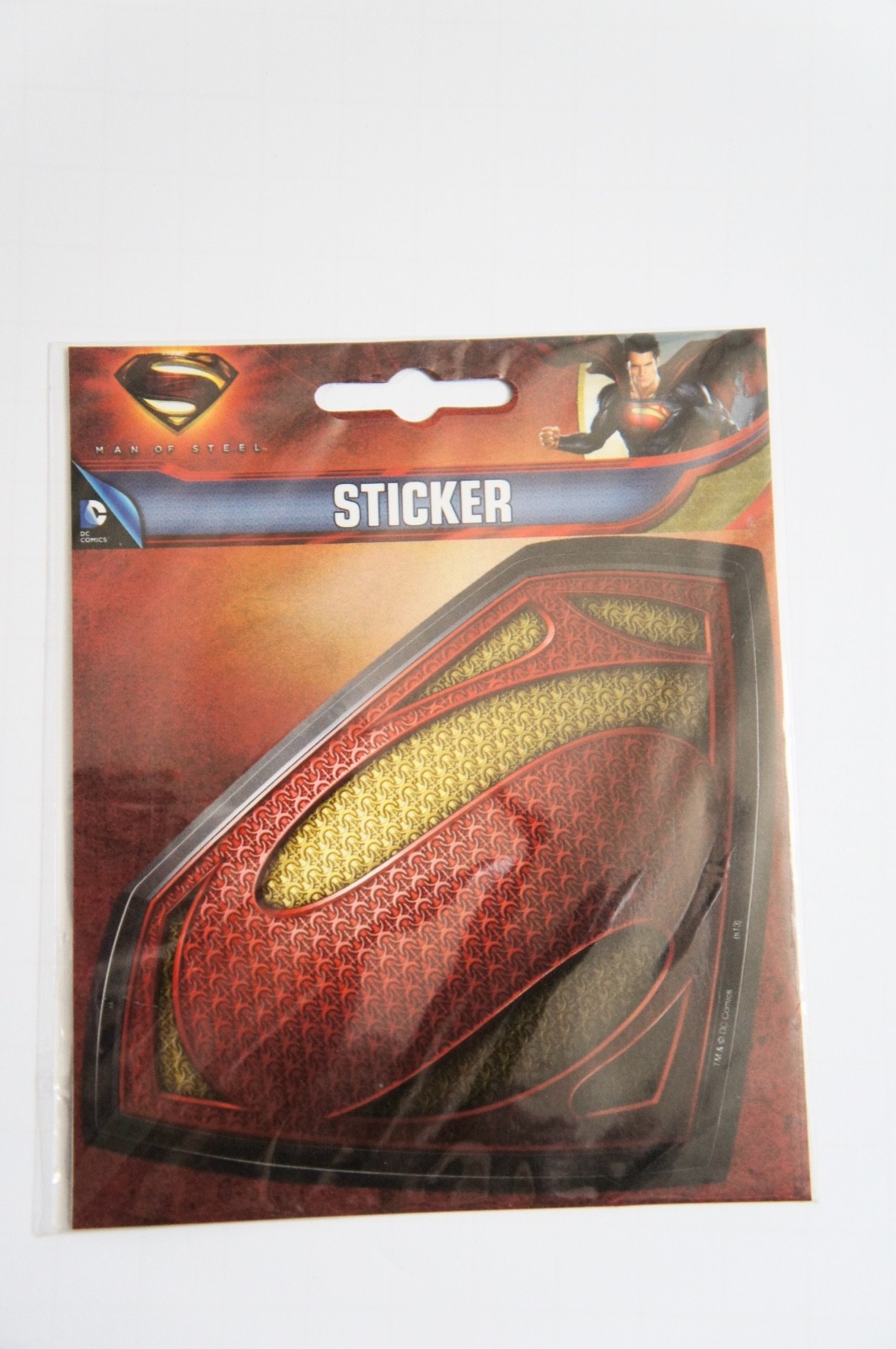 2013 Superman Man of Steel Logo Die Cut Sticker DC Comics ATA-Boy NEW Sealed