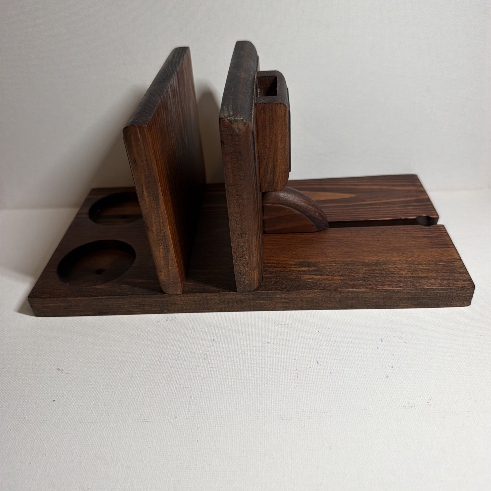 MCM Vintage Wooden adjustable Napkin Holder, Salt, pepper, toothpick/matches