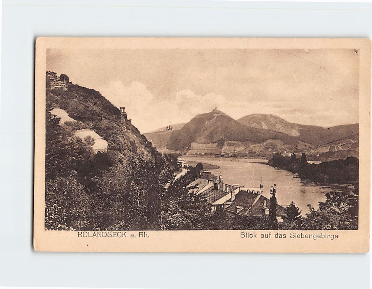 Postcard  View of the Siebengebirge Rolandseck Germany