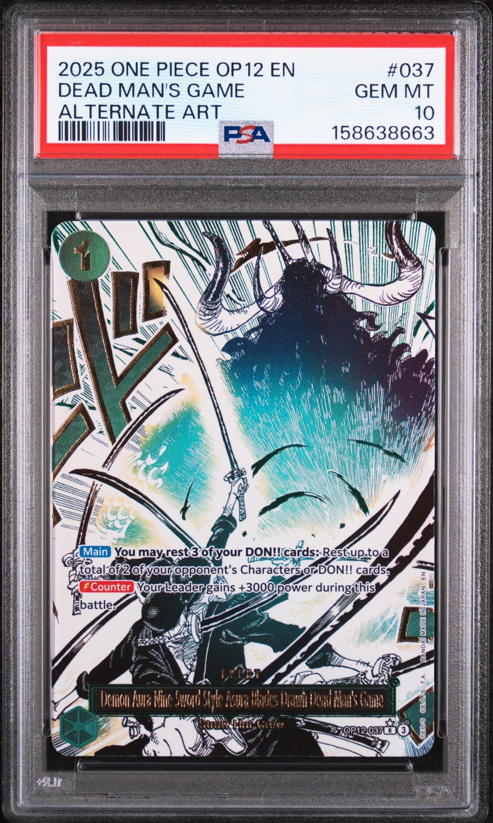 2025 #037 DEMON AURA NINE-SWORD STYLE ASURA BLADES DRAWN DEAD MAN'S GAME PSA 10
