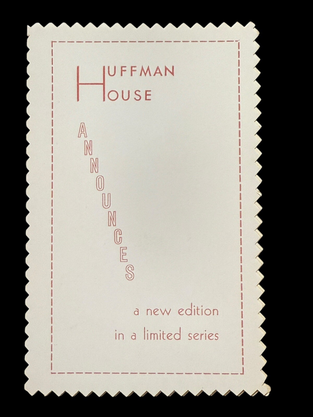Vintage Baby Announcements HUFFMANOUSE 1955