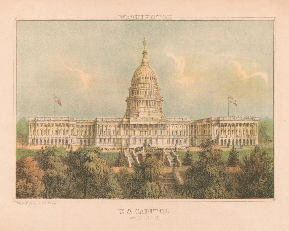 Washington US Capitol West Front 8x10 Print HT51341582