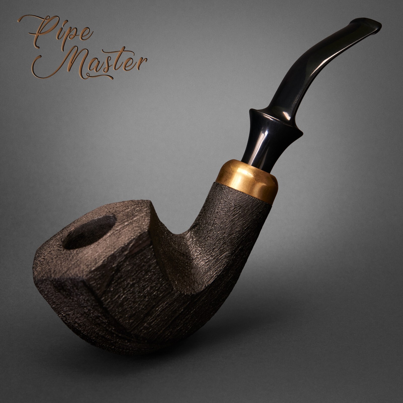 Mr. Brog HAND MADE WOODEN TOBACCO SMOKING PIPE  317  Vigour  Black  Sandblasted