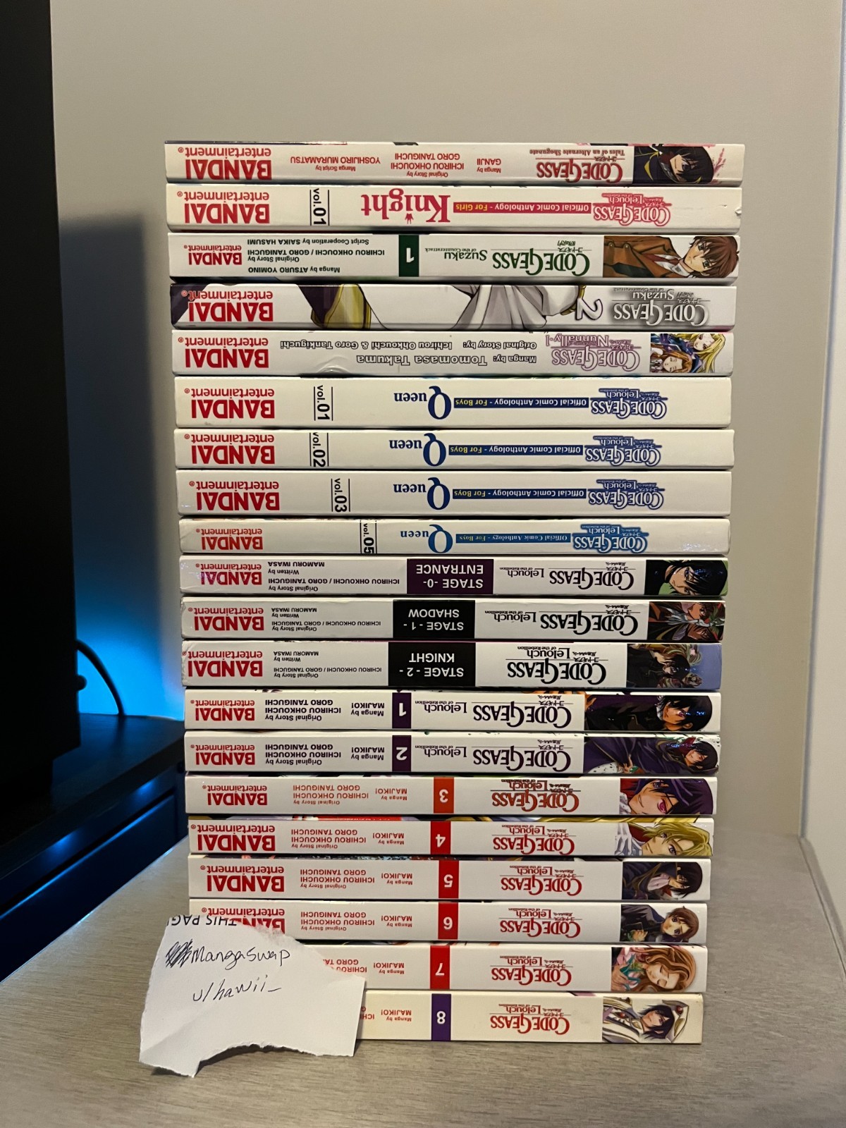 Code Geass Manga Lot Volumes 1-8 + Side Stories Code Geass Manga Lot Volumes 1-8 + Side Stories