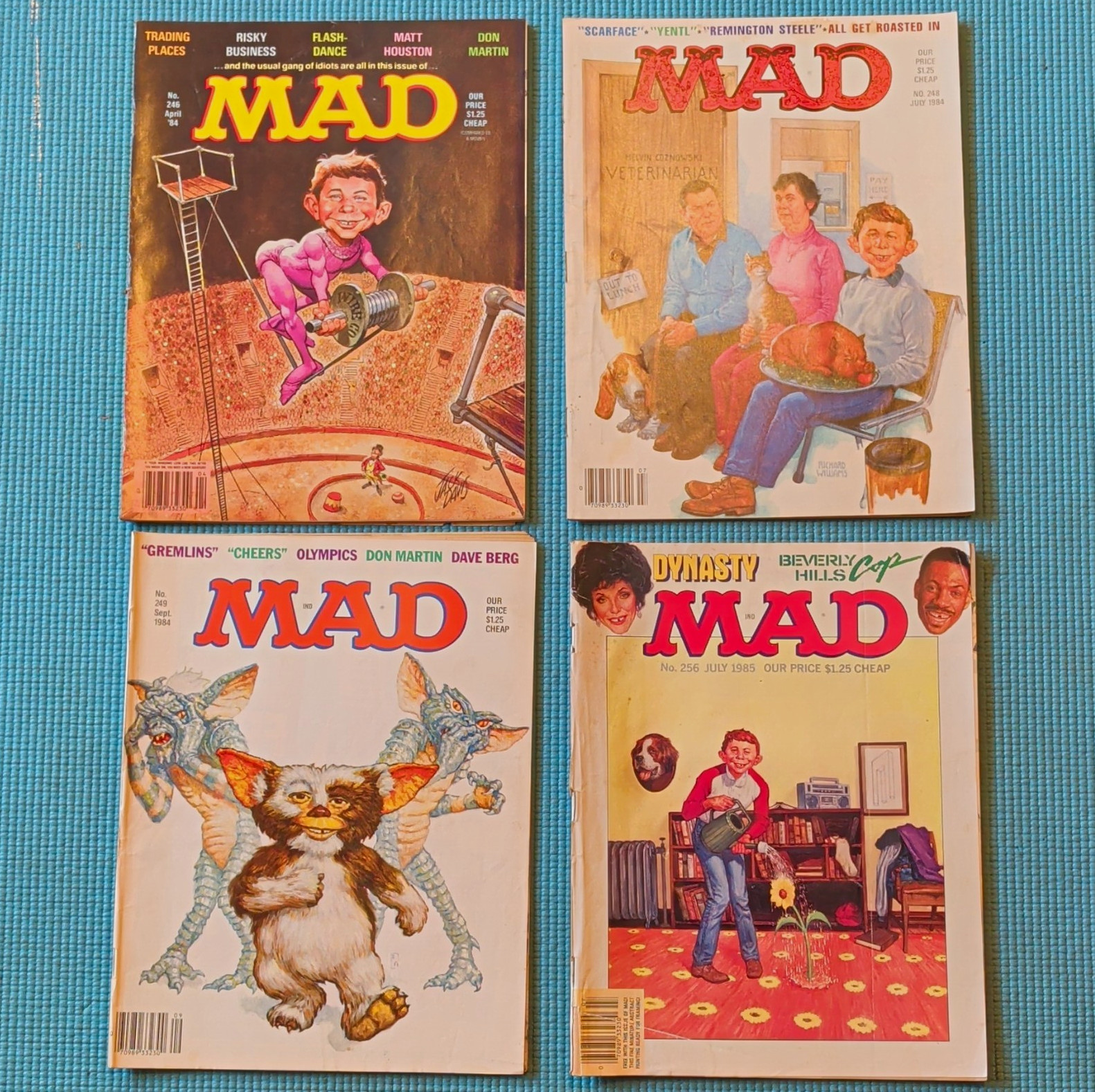 MAD Magazine Lot of 4 Issues #246 #248 # 249 #256 Apr Jul Sep 1984 Jul 1985