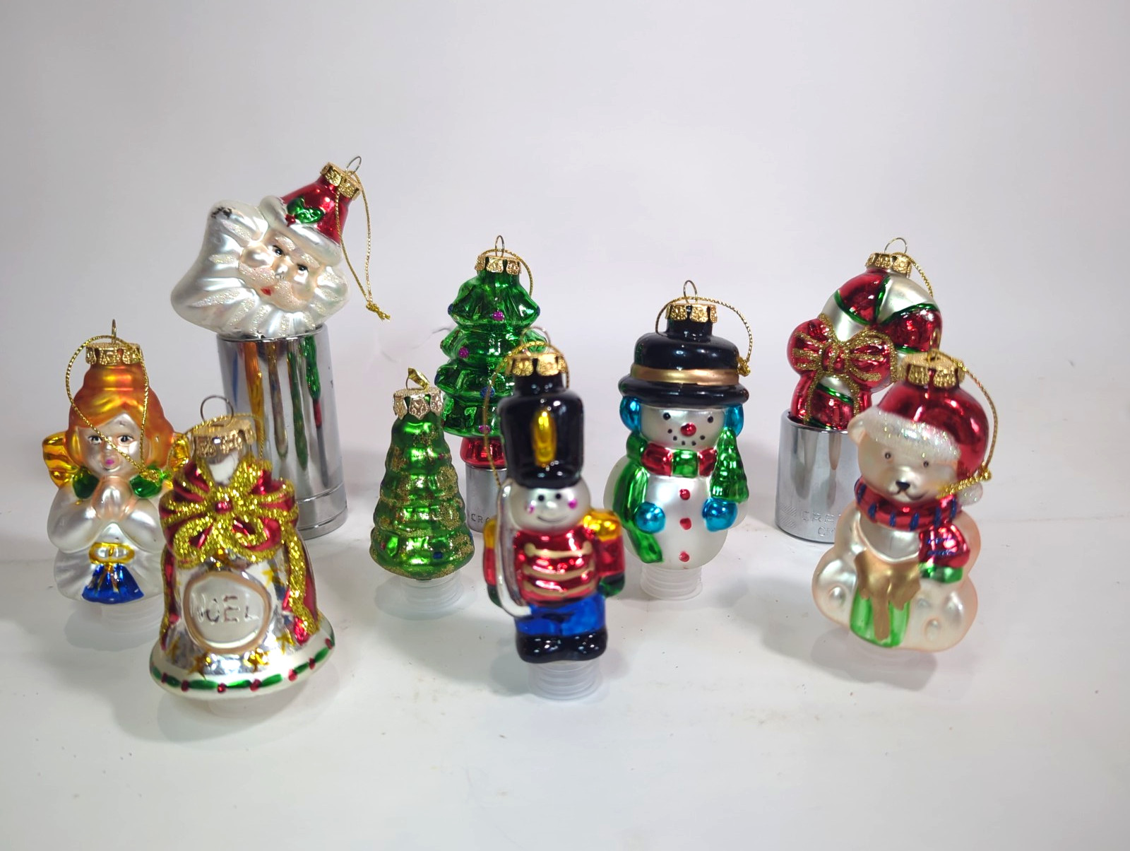 Vintage Blown Glass Christmas Ornaments Lot Of 9 Santa Snowman Angel Tree 1A Vintage Blown Glass Christmas Ornaments Lot Of 9 Santa Snowman Angel Tree 1A
