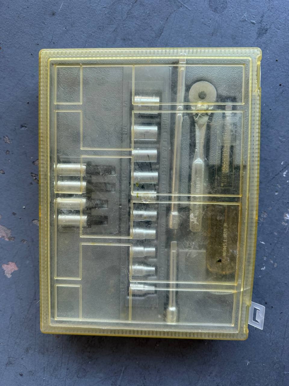 Vintage Craftsman 19-Piece 1/4 Drive Socket Wrench Set Made in USA (Model944021)