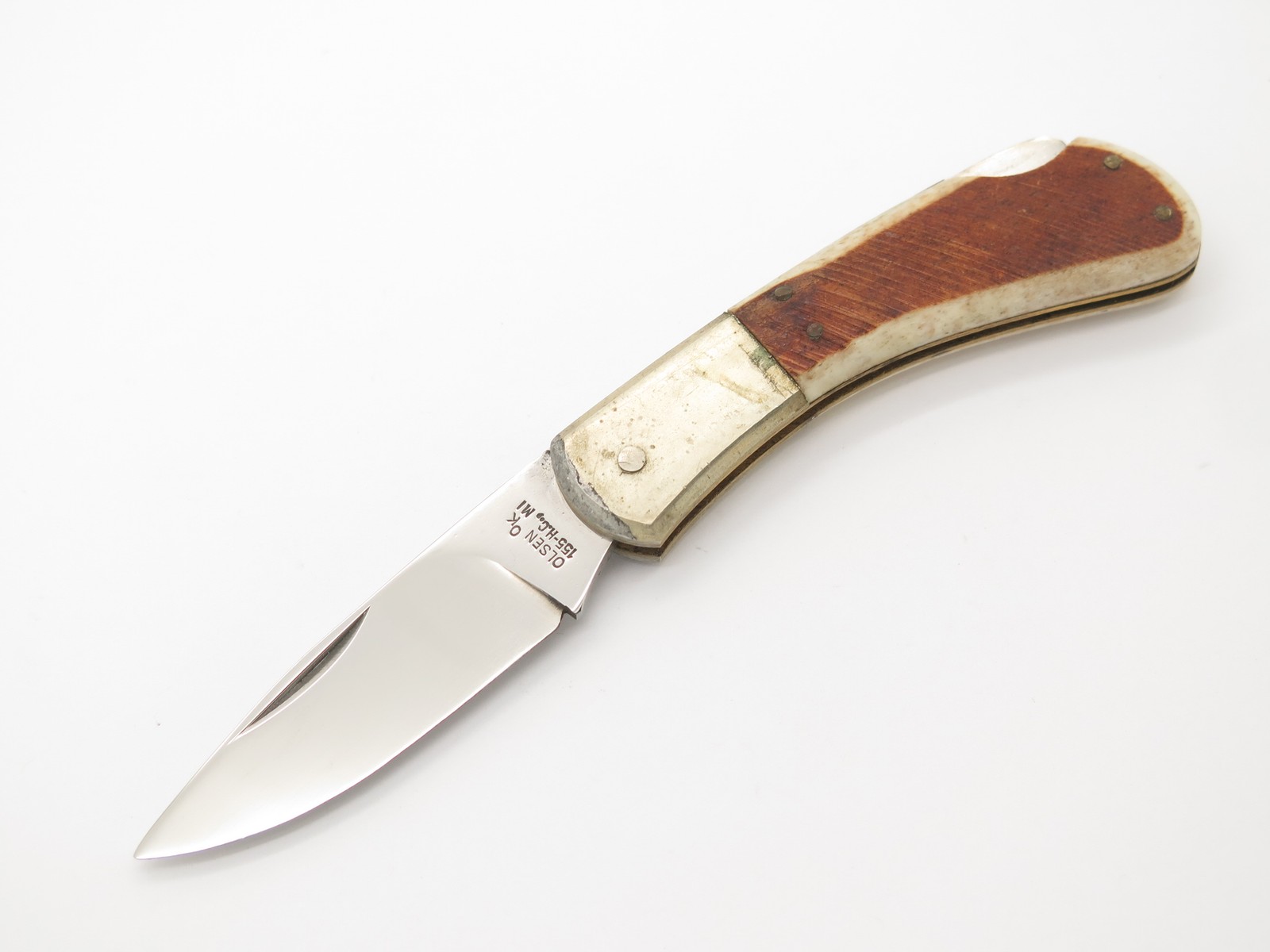 Vtg Olsen OK 155 Seizo Imai Seki Japan Folding Lockback Pocket Knife *Unfinished Vtg Olsen OK 155 Seizo Imai Seki Japan Folding Lockback Pocket Knife *Unfinished
