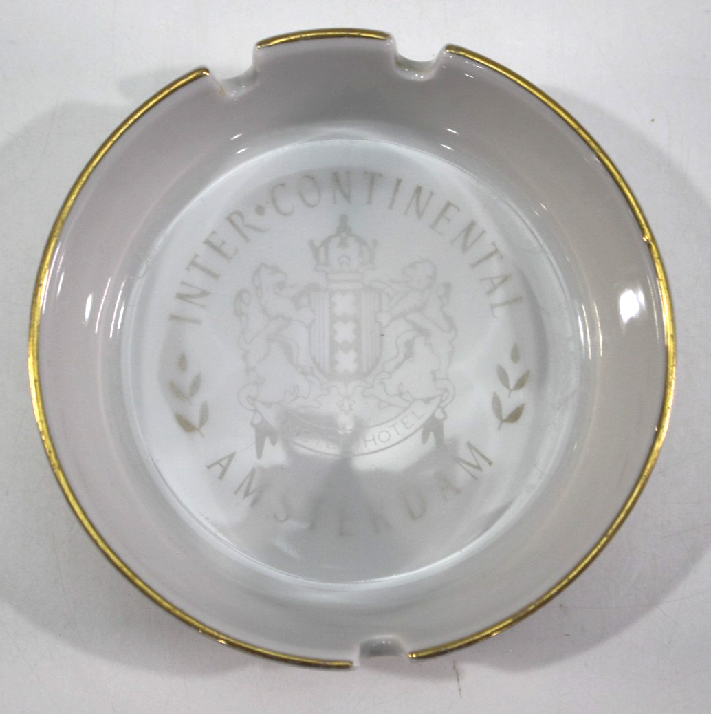 VTG Intercontinental Hotel Amsterdam Amstel Ashtray Schönwald Germany 9184 Gold