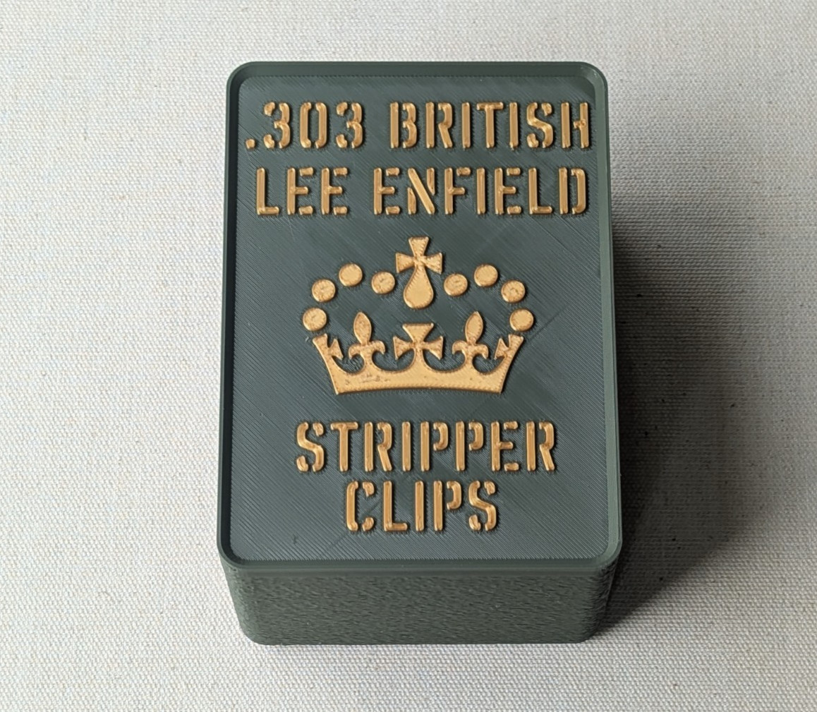 .303 British Lee Enfield Custom Stripper Clip Storage Box Lrg OD Grn (Box Only)