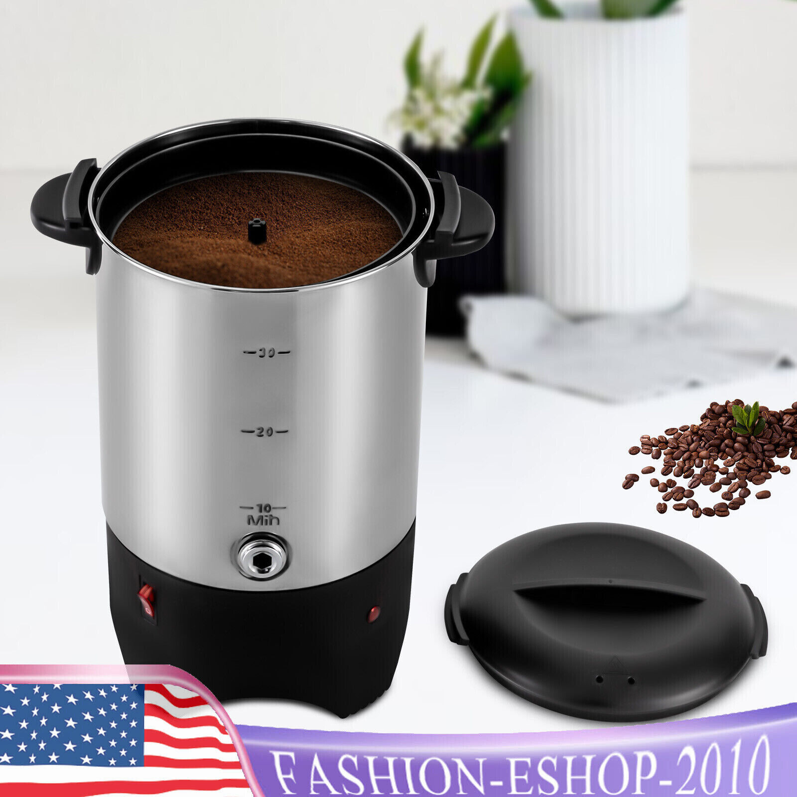 Modern Coffee Percolator 30 Cup Commercial Large Capacity Urn 5.2L/175Oz 1000w