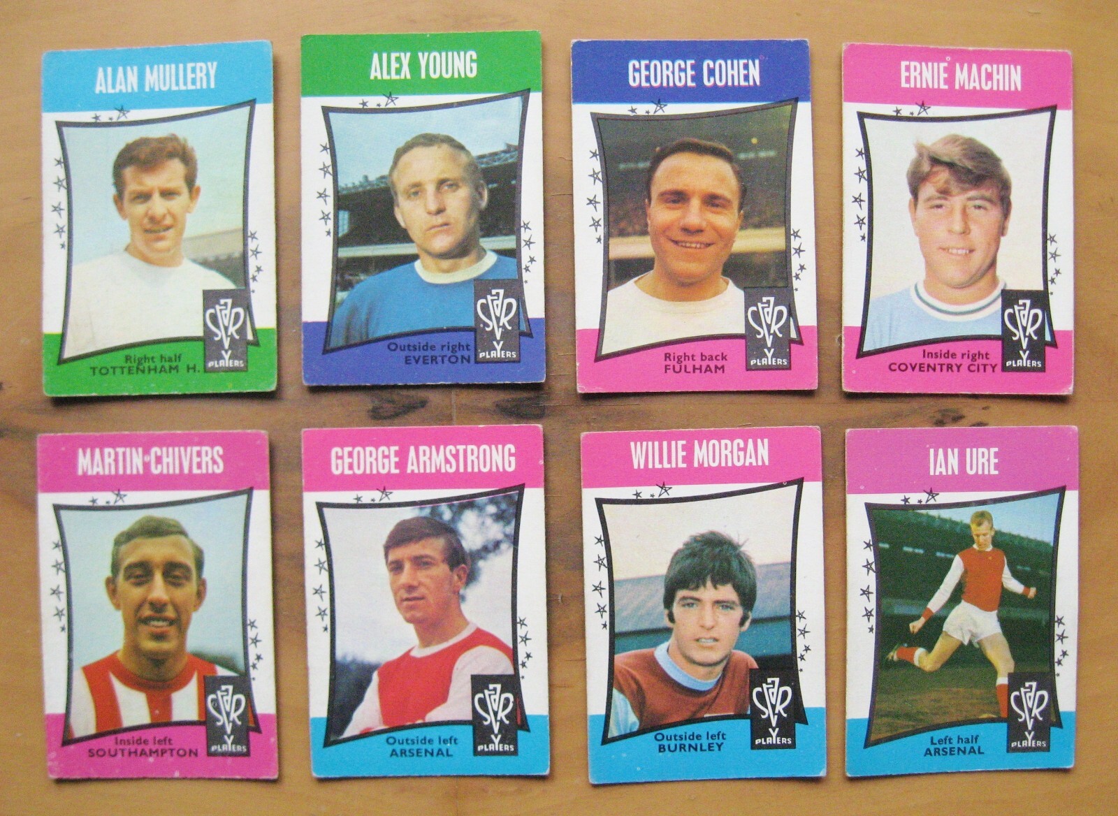 A&BC FOOTBALLERS (STAR PLAYERS) 1967 x 8 *VG/Excellent Condition*
