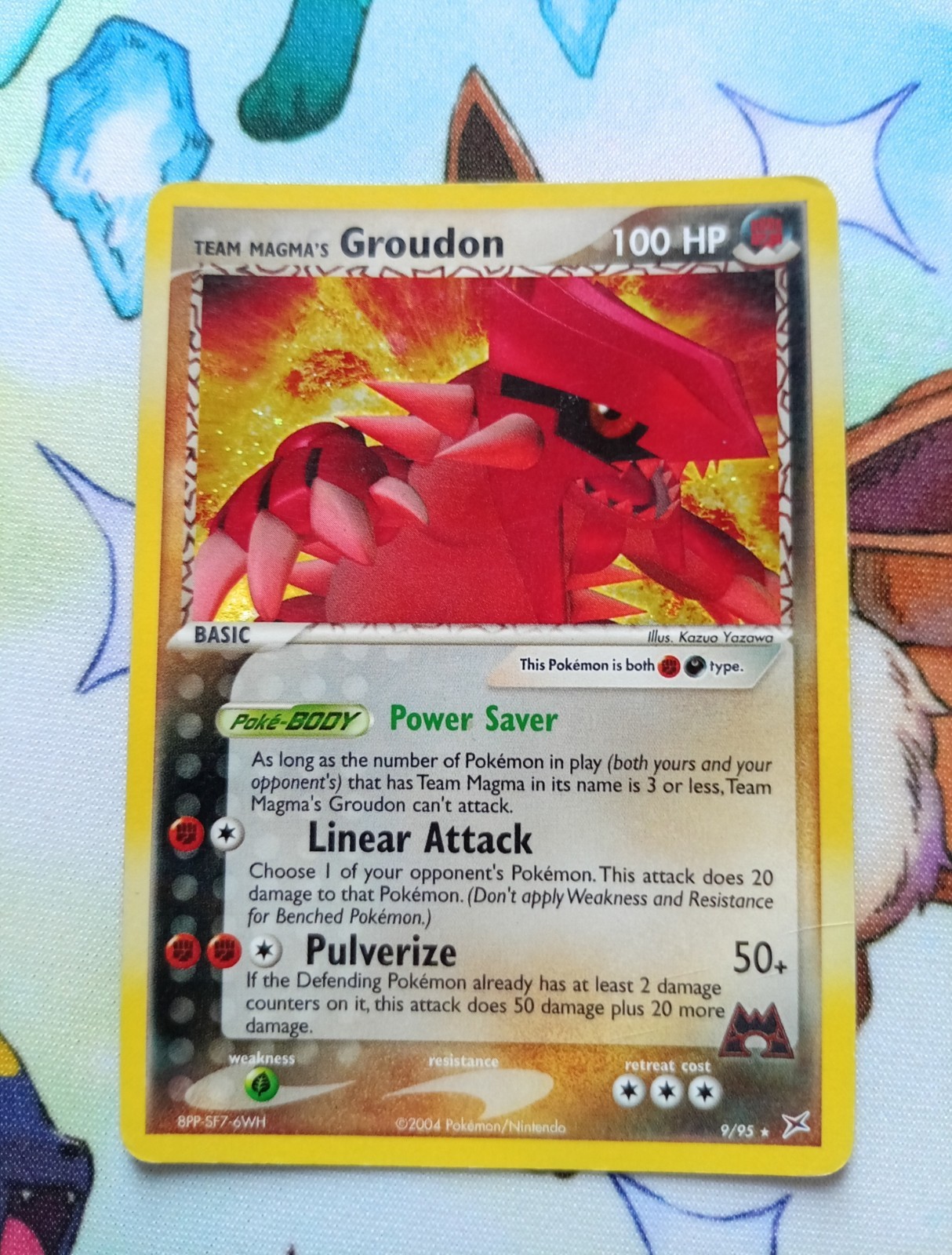 GROUDON 9/95 EX Team Magma vs Team Aqua SWIRL Pokemon TCG holo card eng LP