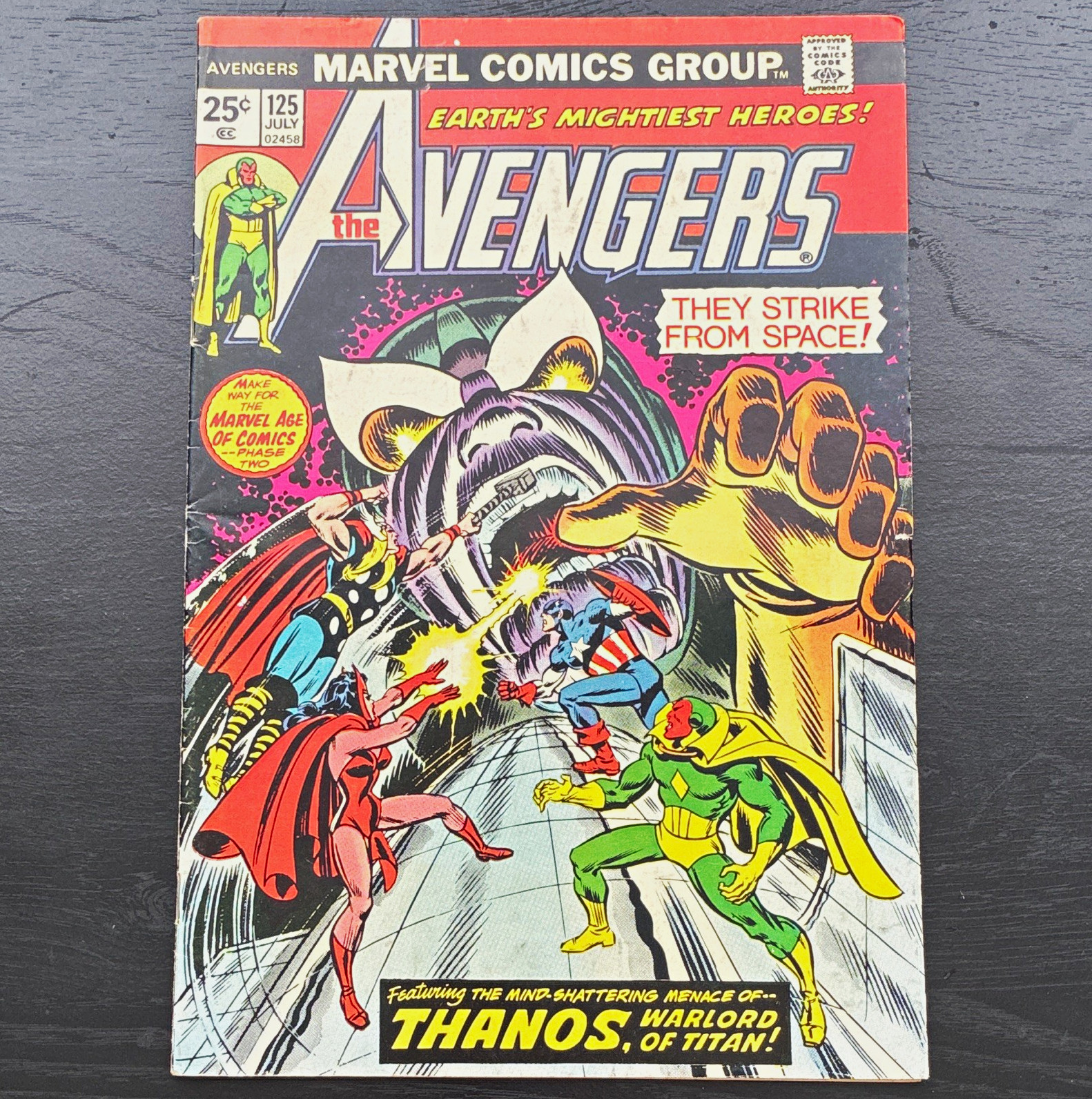 Marvel The Avengers #125 (July 1974) Jim Starlin Thanos Vision Bronze Age
