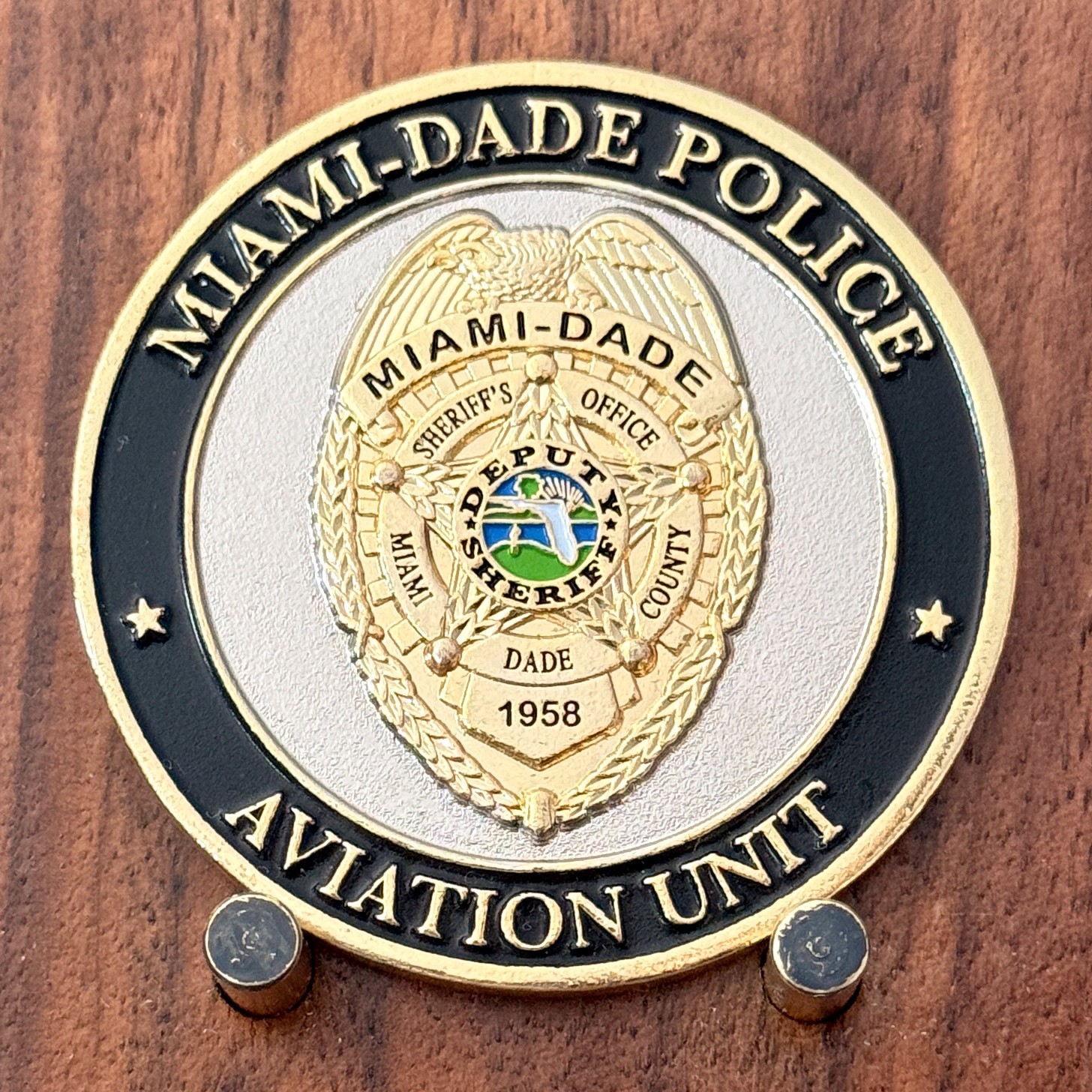 Miami Dade Police Aviation Unit Serving From Above Challenge Coin  W#26