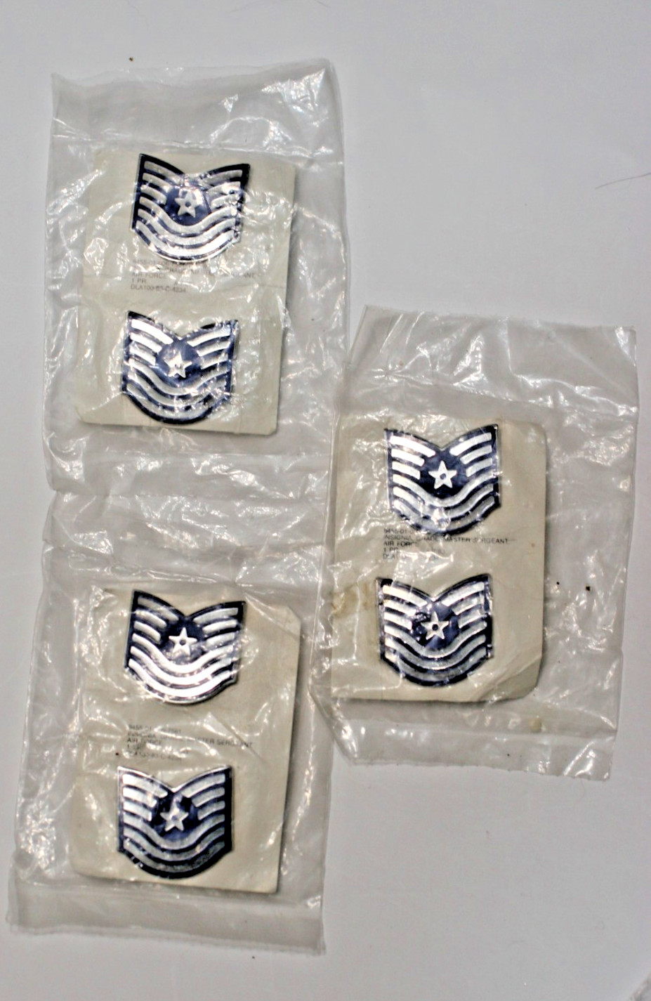 6 – USAF 1983 Air Force Insignia, Grade Master Sergeant Lapel & Hat Pins 1\