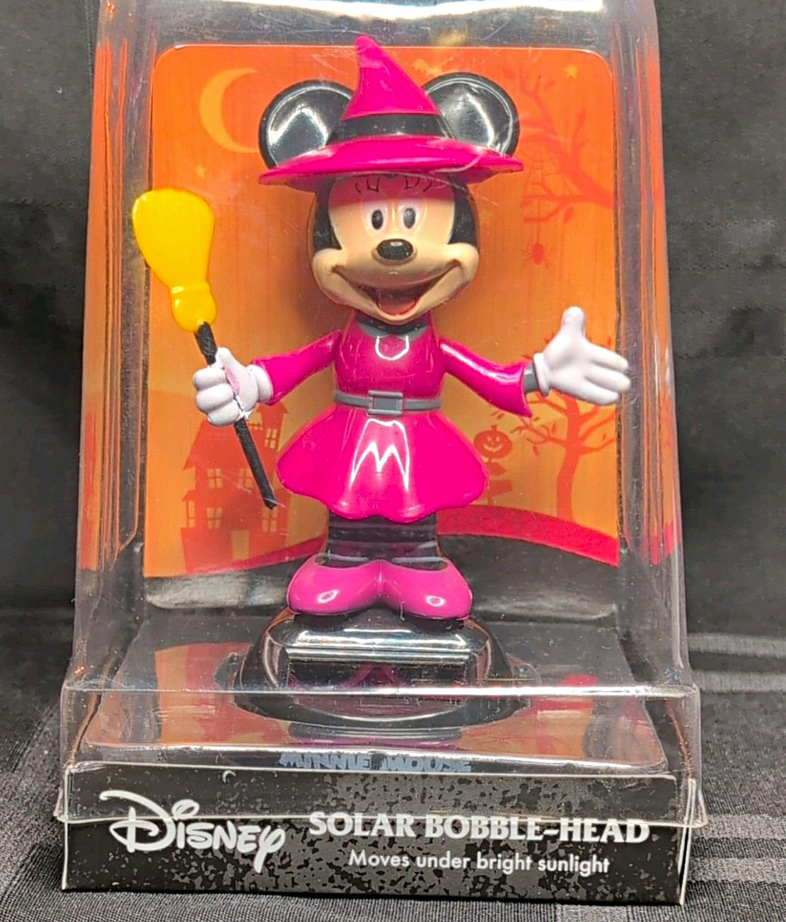 Disney Minnie Mouse Solar Bobble-Head Halloween Witch Figure 2019 In Box Disney Minnie Mouse Solar Bobble-Head Halloween Witch Figure 2019 In Box