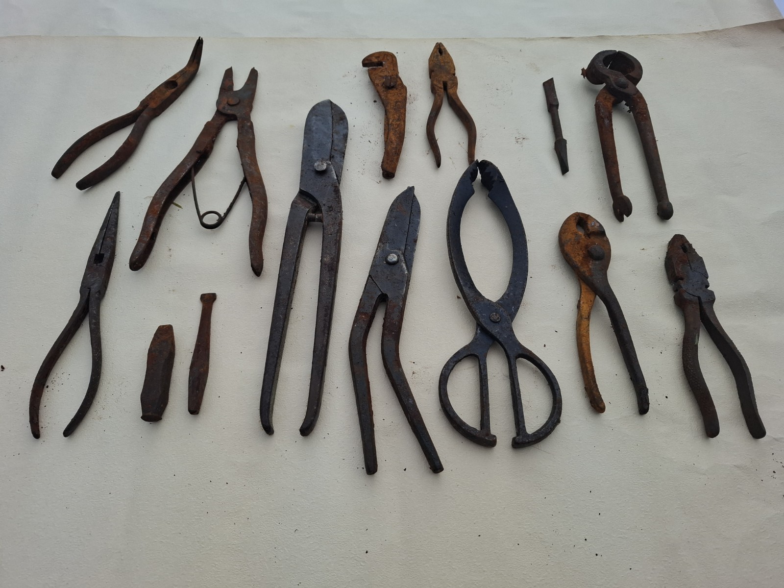 Joblot Vintage/Antique Rusted Hand Tools For Restoration, Use As Is Etc