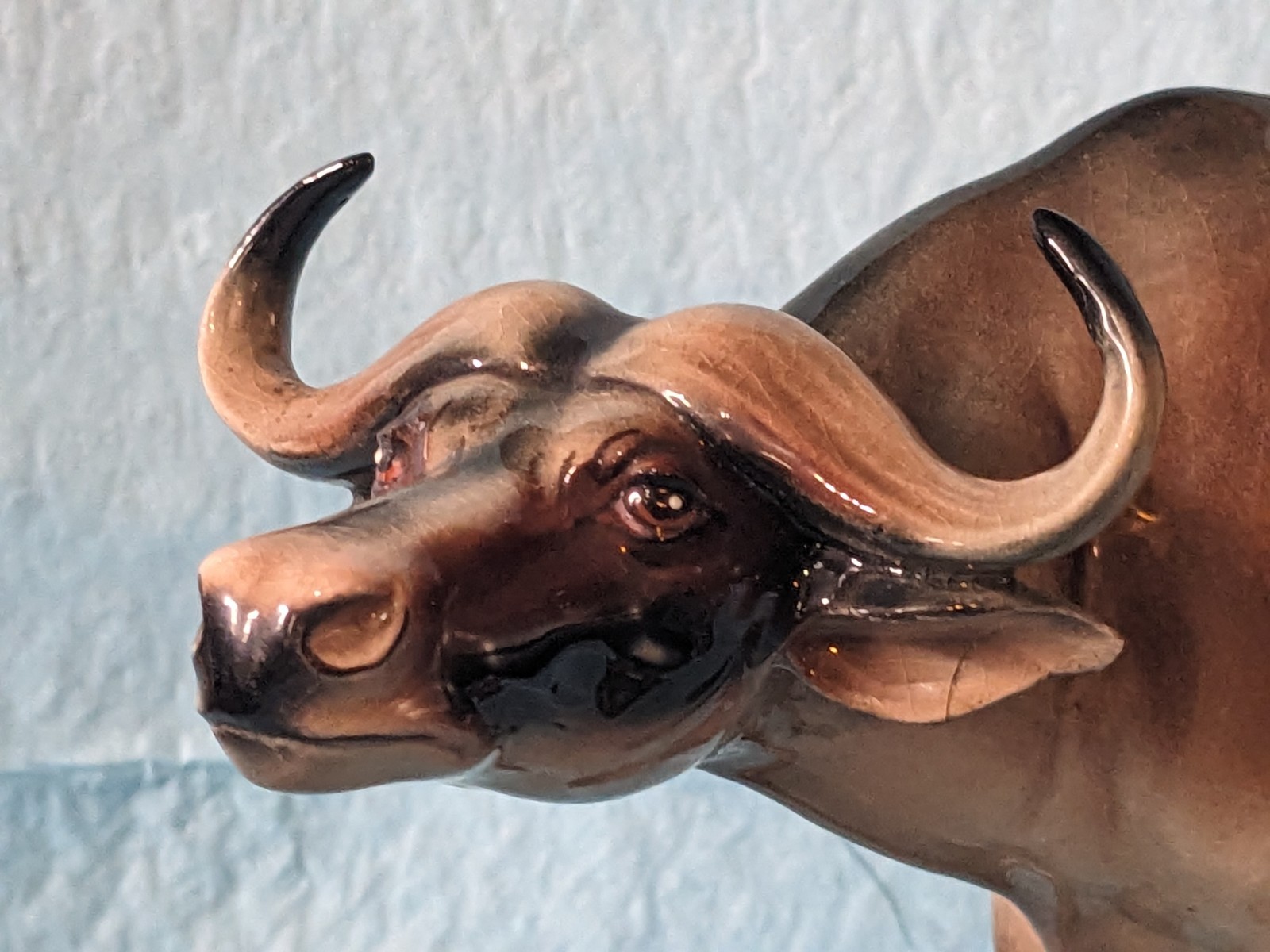 Rare 1955  Hagen Renaker DW Cape Buffalo with Name Sticker