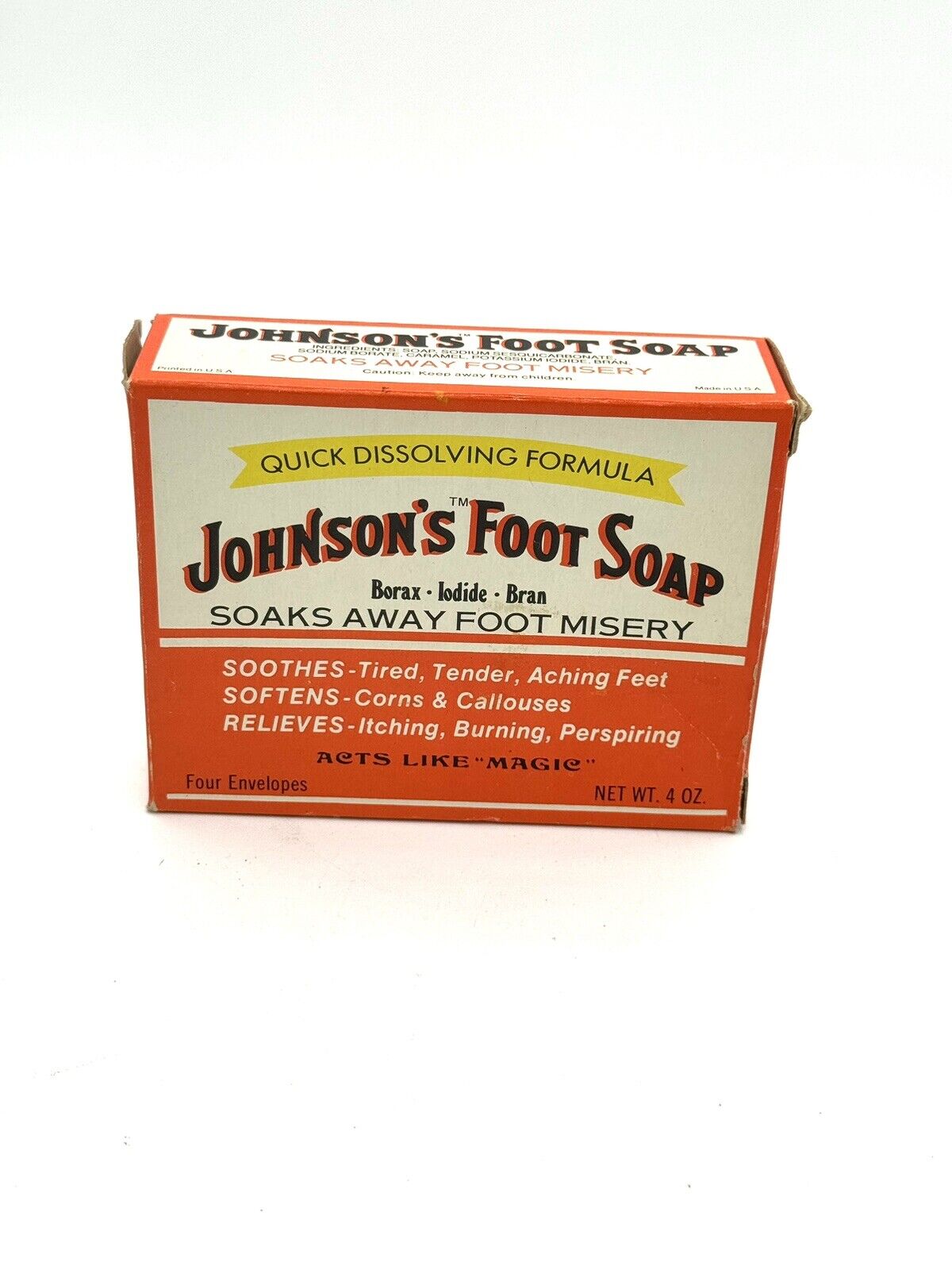 Vintage Johnsons Foot Soap New Old Stock Discontinued