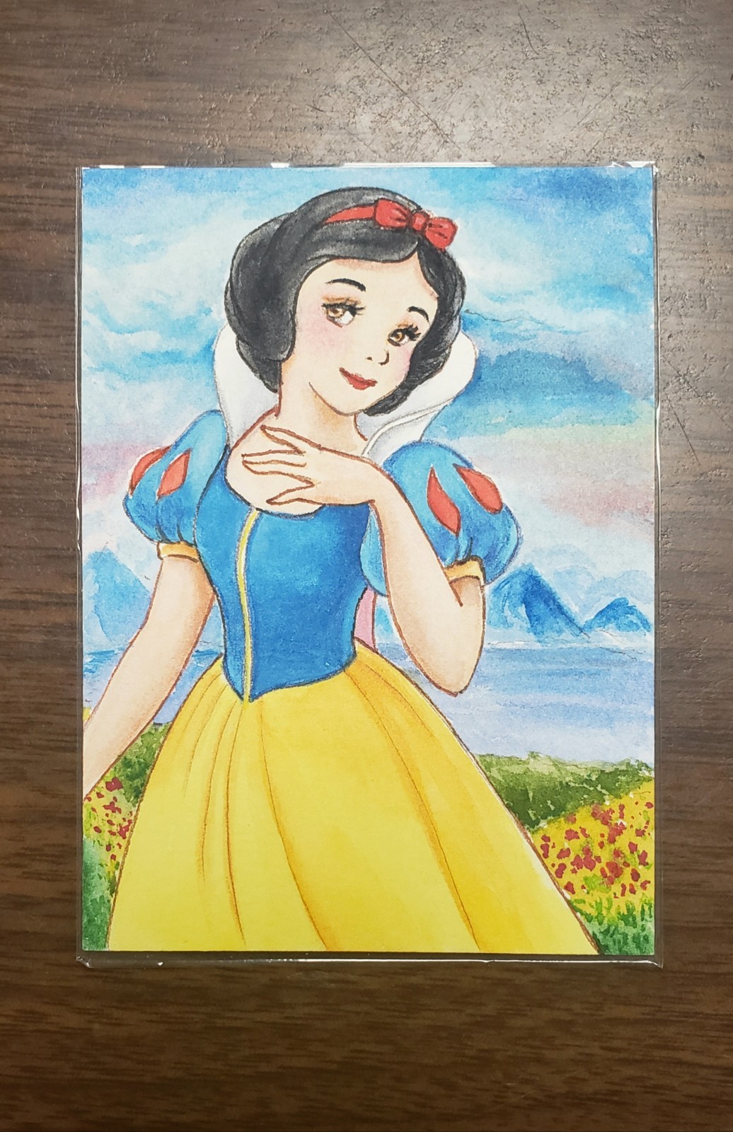 ACEO ORIGINAL OOAK HAND-DRAWN 1/1 SKETCH Disney Snow White Signed By Artist