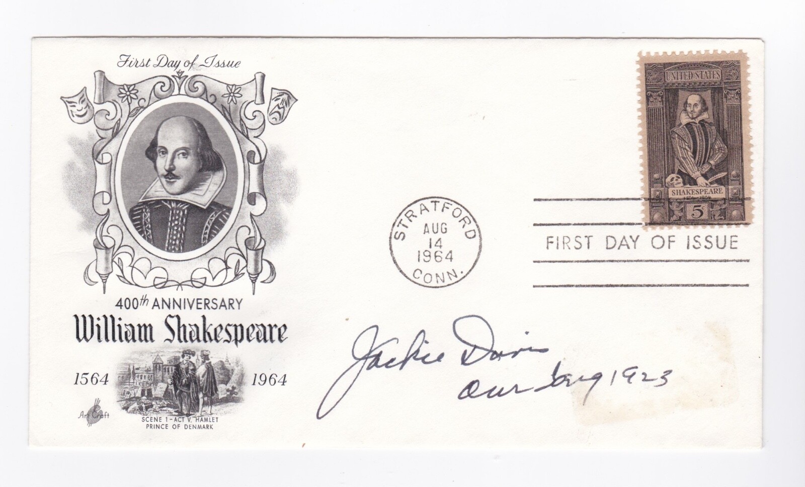Jackie Davis “Our Gang” (1923) Signed FDC Envelope Jackie Davis “Our Gang” (1923) Signed FDC Envelope