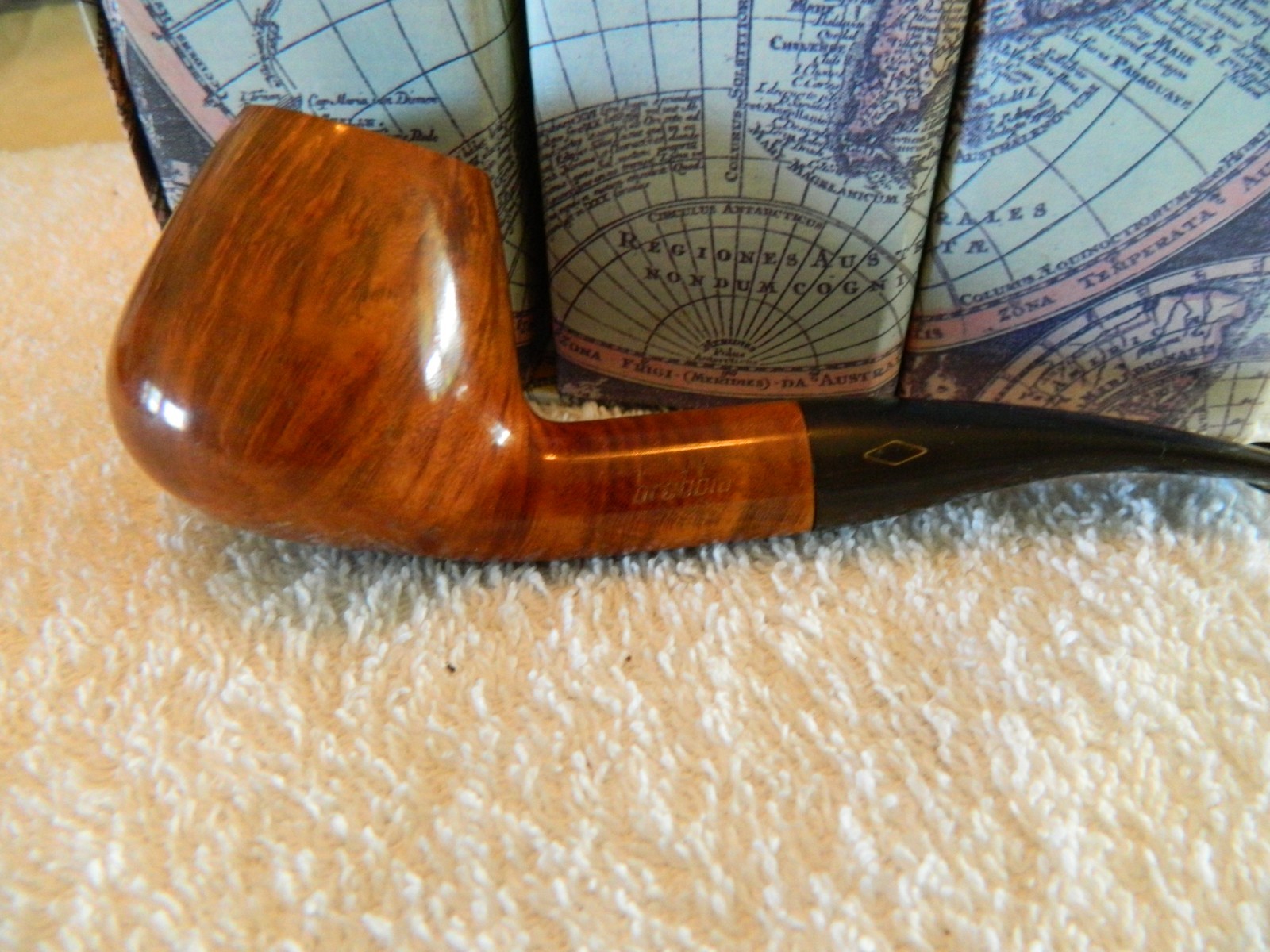 ESTATE PIPE BREBBIA SERIES 83 , ARGENTO 852, BRANDY GLASS SHAPE , ITALY ,USED ESTATE PIPE BREBBIA SERIES 83 , ARGENTO 852, BRANDY GLASS SHAPE , ITALY ,USED