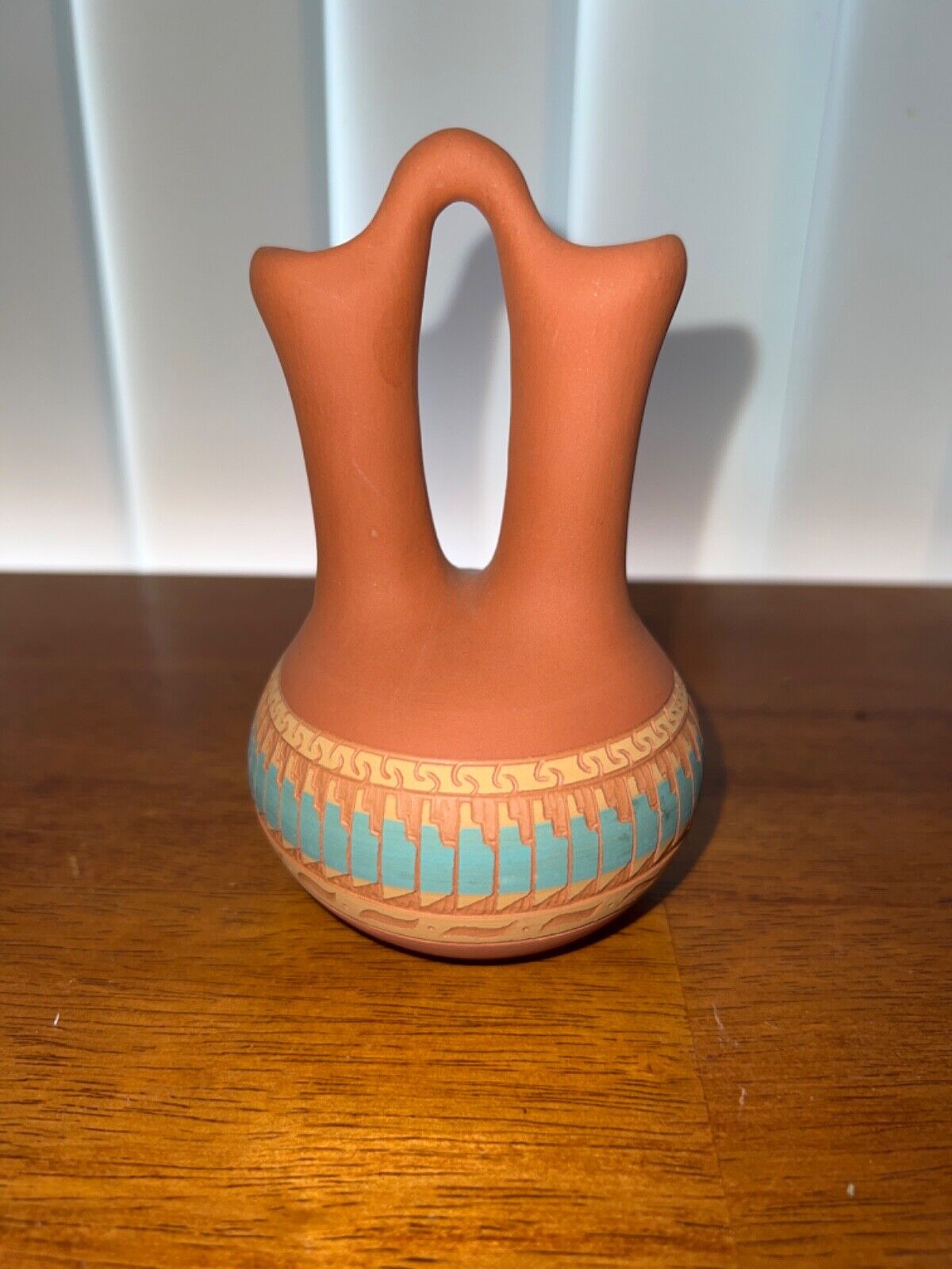 Navajo Terracotta Pottery Wedding Vase  Handpainted 