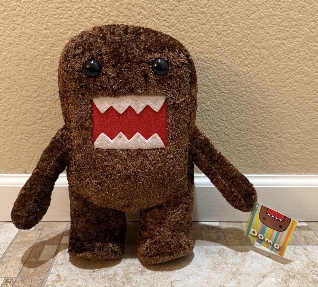 DOMO KUN Plush 1998-2011 Doll 13” Brown Nanco Stuffed Toy NWT Y2K Cute Standing